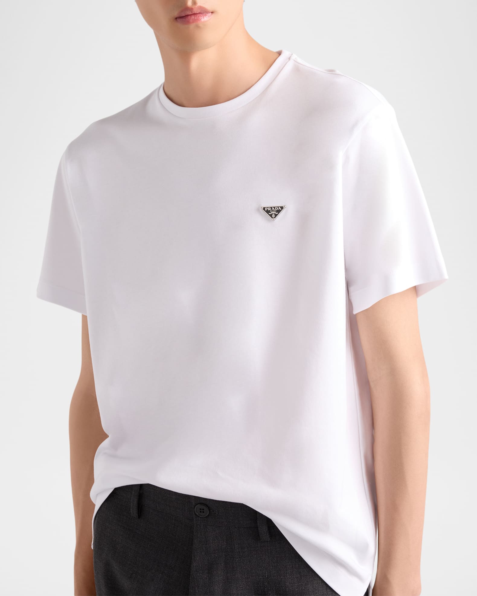 Prada Men's Short-Sleeve Cotton T-Shirt | Neiman Marcus