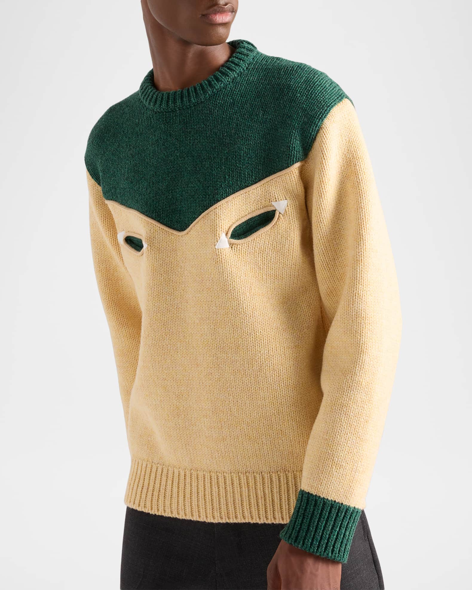 PRADA 新品Wool and viscose sweater PRADA 新品Wool and viscose sweater Prada Men's Wool Quarter