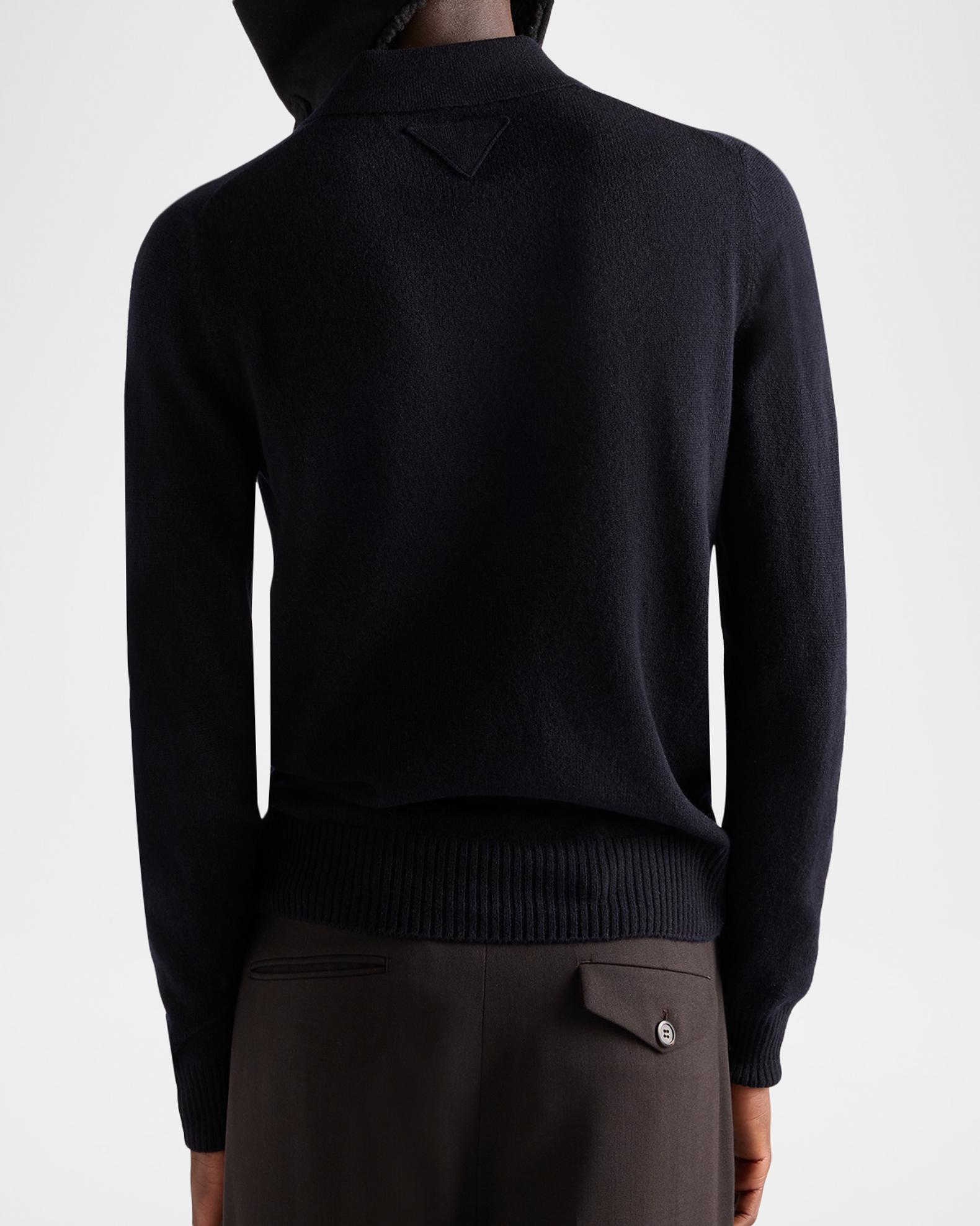 Prada Men's Long-Sleeve Cashmere Polo Shirt | Neiman Marcus