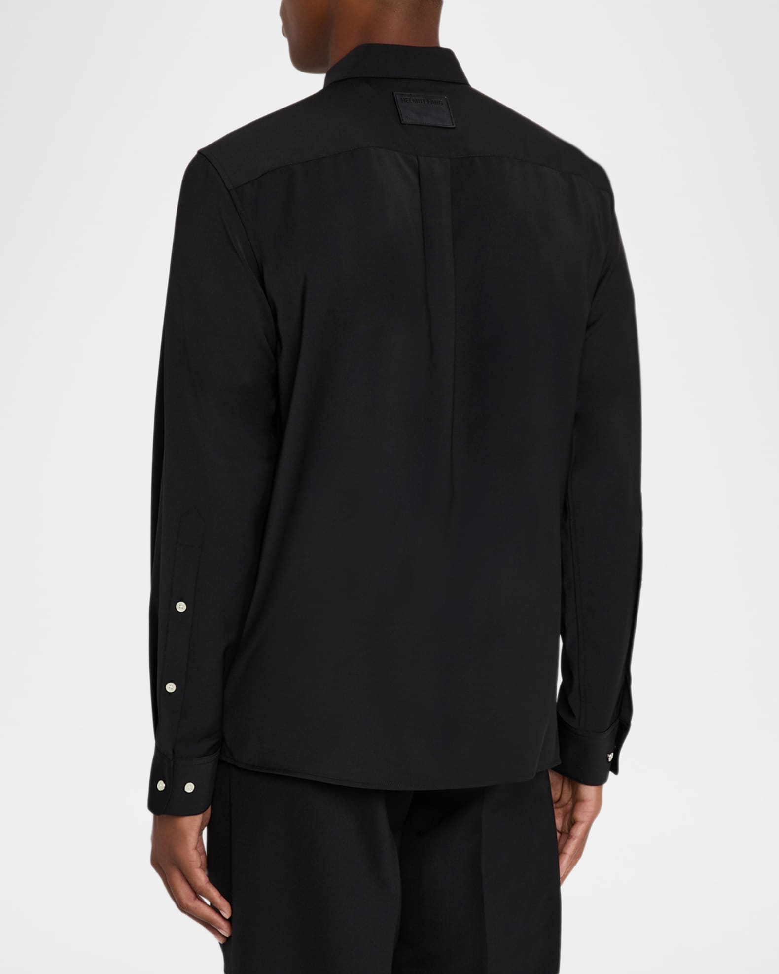 Helmut Lang Men's Back-Label Point Collar Button-Down Shirt