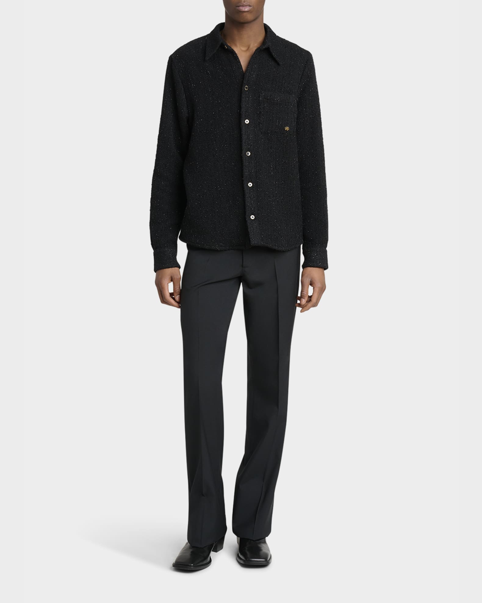Amiri Men's Boucle Pocket Button-Down Shirt | Neiman Marcus