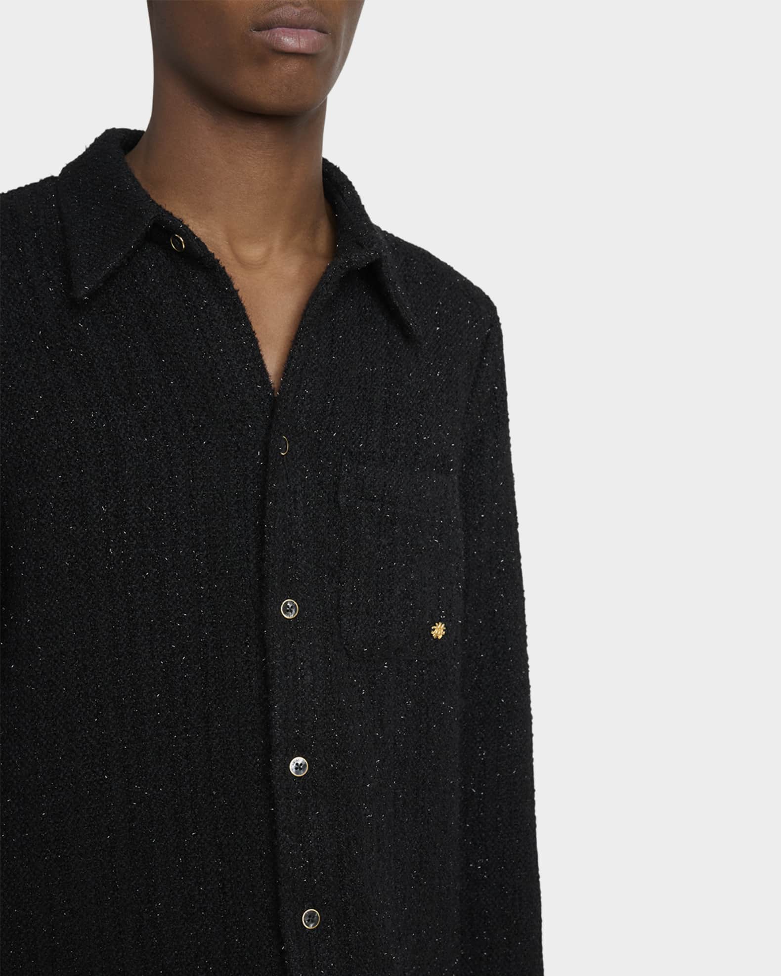 Amiri Men's Boucle Pocket Button-Down Shirt | Neiman Marcus