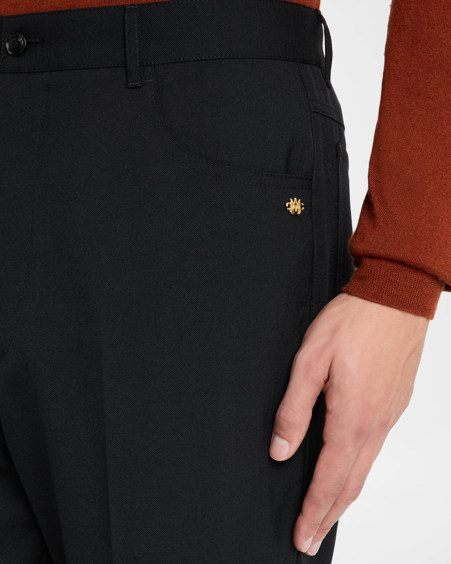 Amiri Men's Polyester and Wool Bootcut Five-Pocket Pants | Neiman