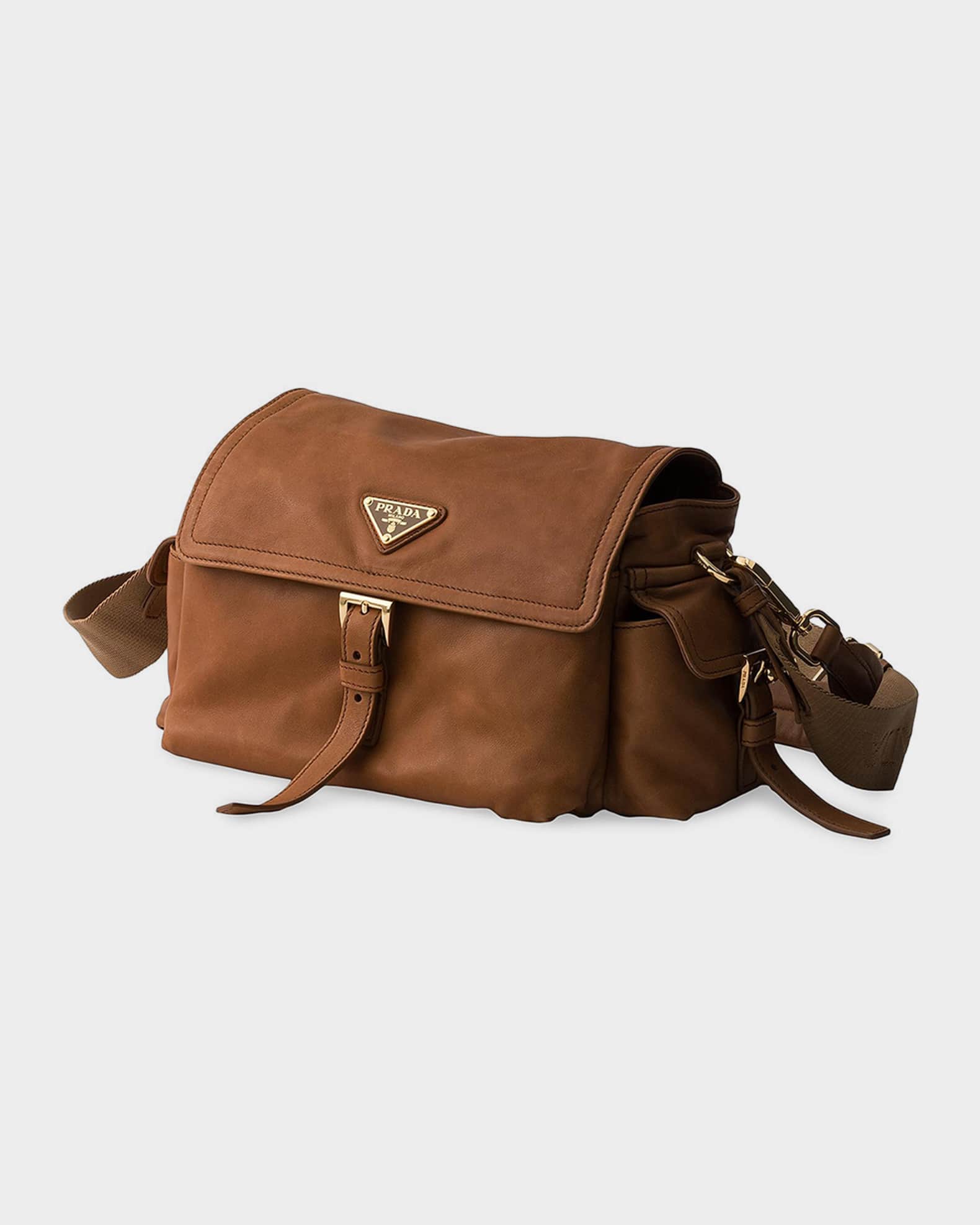 Prada Explore Medium Nappa Leather Shoulder Bag | Neiman Marcus