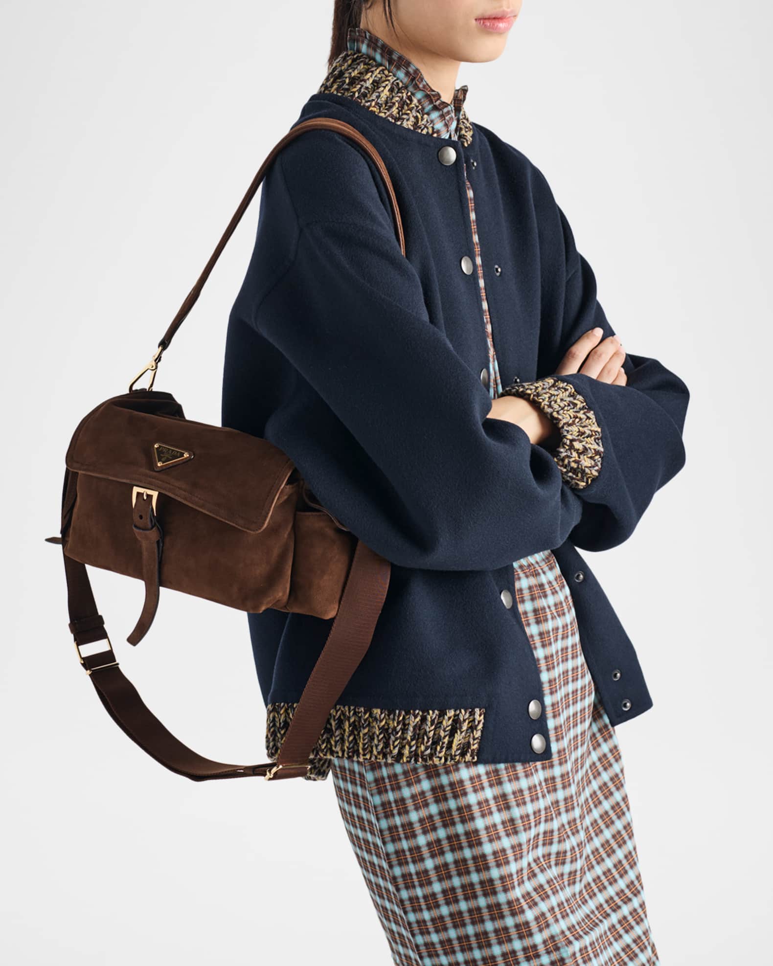 Prada Cashmere-Wool Bomber Jacket | Neiman Marcus