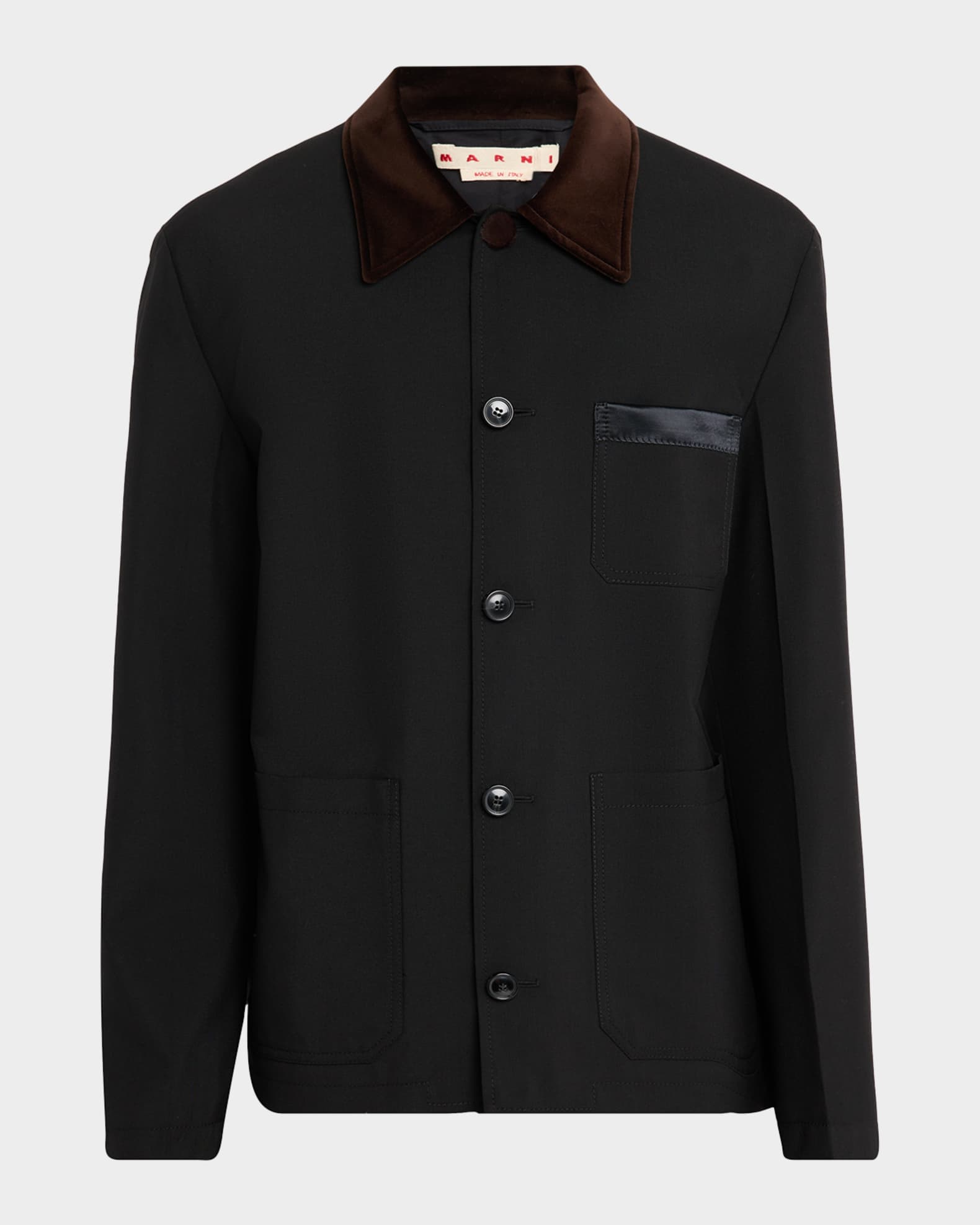 Marni Men's Tropical Wool Workwear Jacket | Neiman Marcus