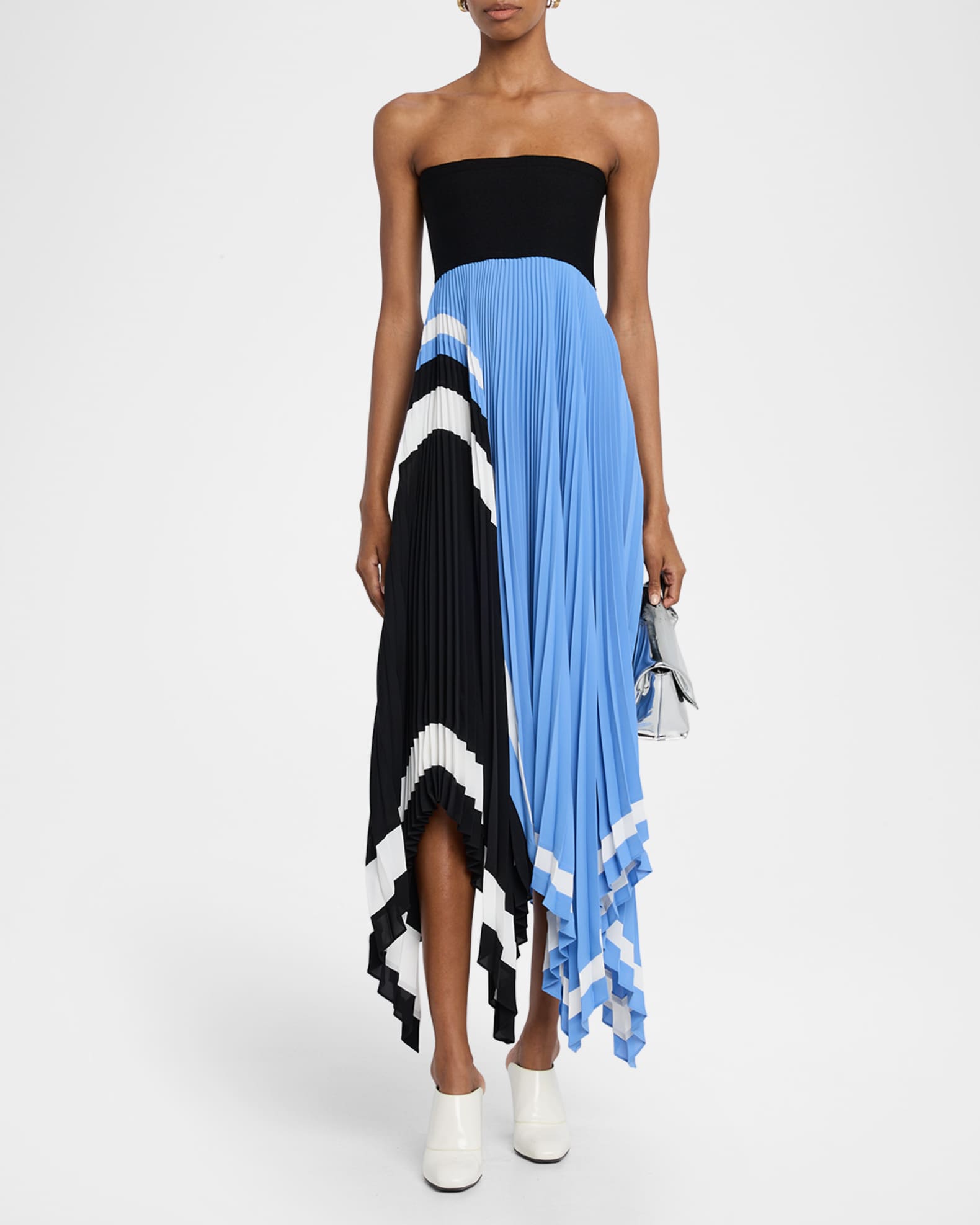 Proenza Schouler Fia Strapless Pleated Handkerchief Maxi Dress | Neiman  Marcus