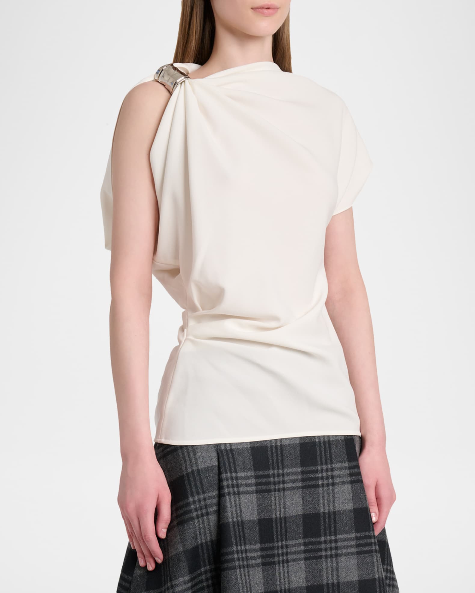 PROENZA SCHOULER トップス Proenza Schouler White Label Audrey Top in Marble Jersey - Fawn