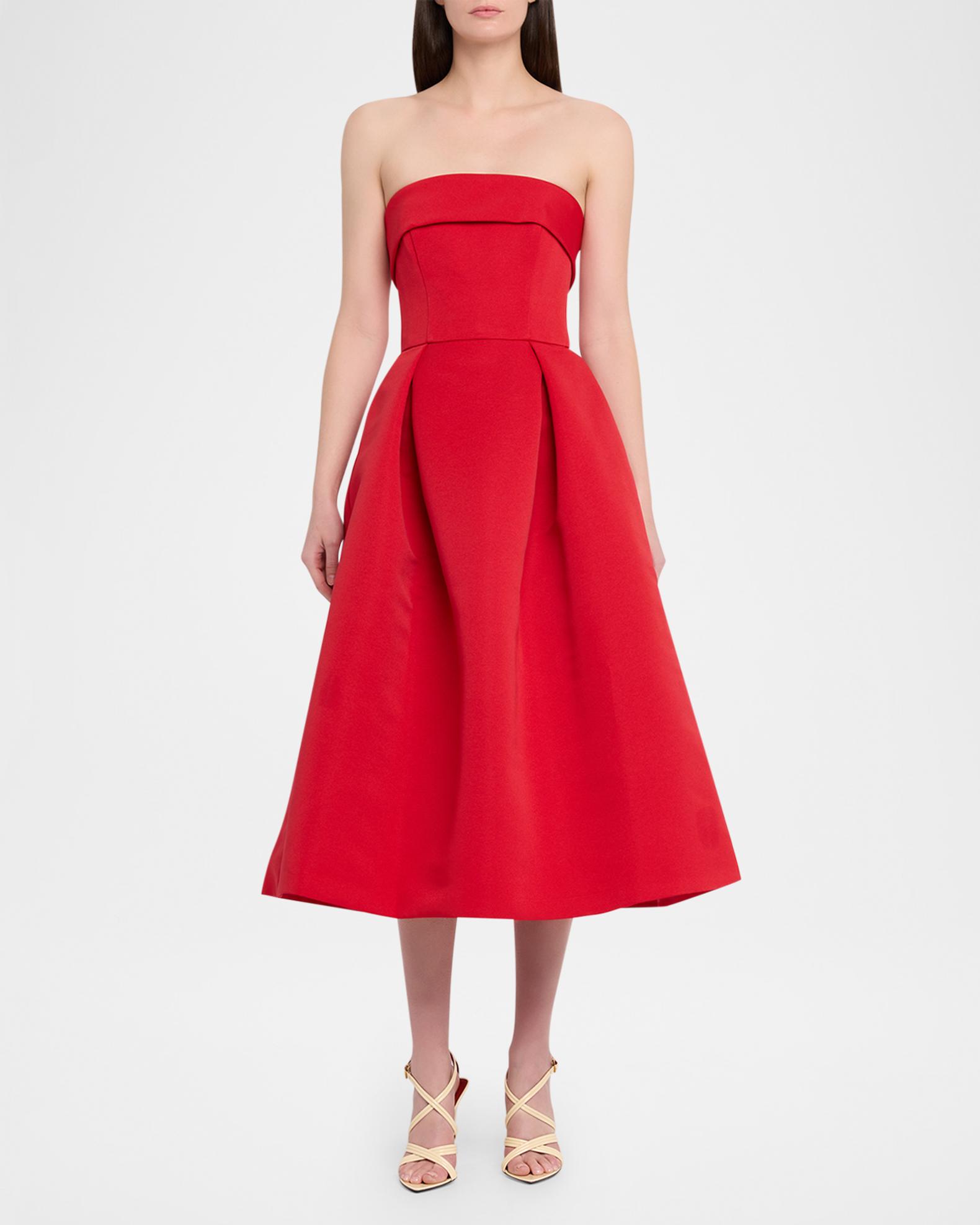amsale faille deep v-neck dress Amsale Faille Deep V-Neck Dress