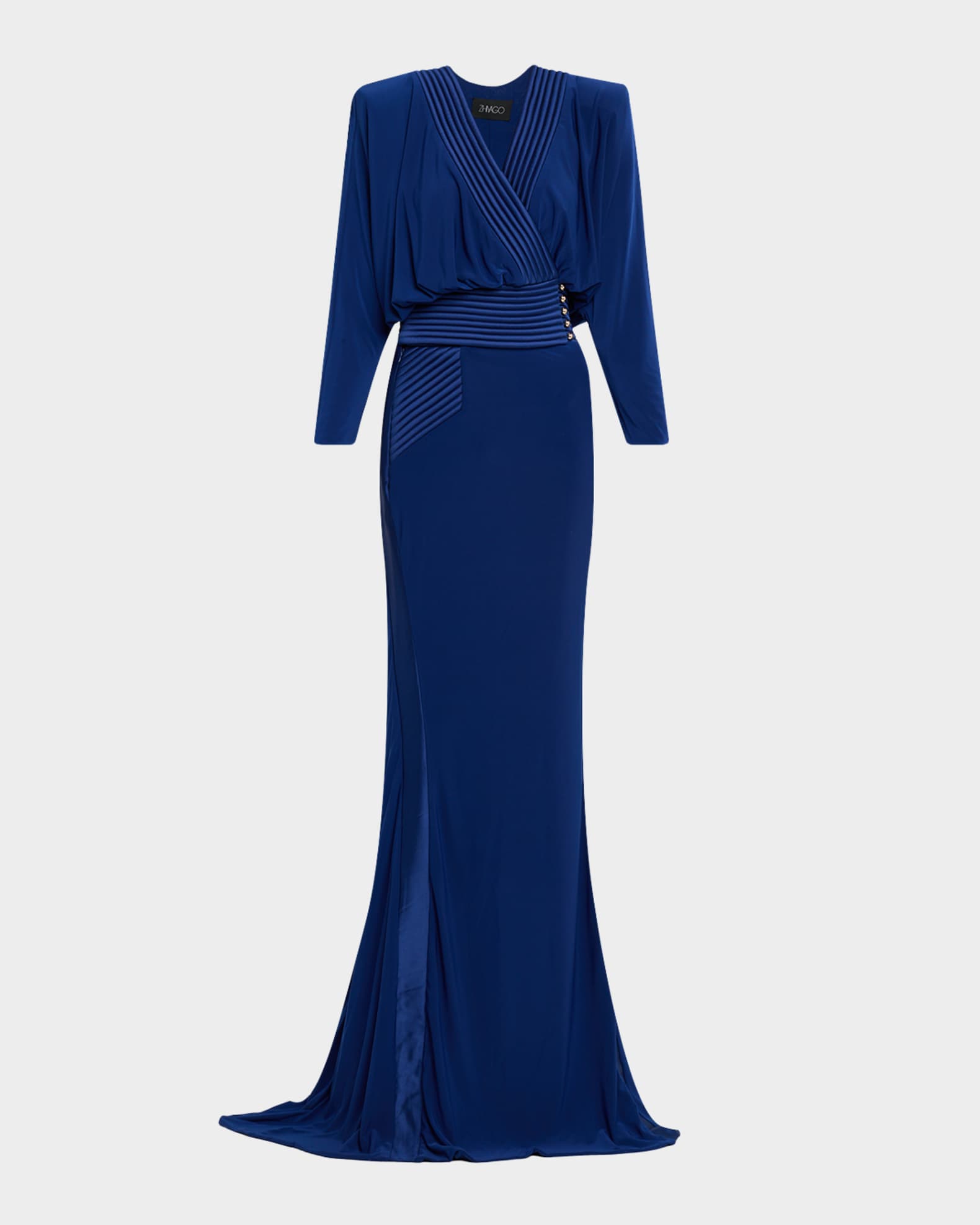zhivago evening dresses ZHIVAGO Beloved Deep V-Neck Stretch Satin Gown, Emrld, Women's, 10, Evening Formal Gala Gowns Mother of the Bride Groom Satin & Silk Gowns
