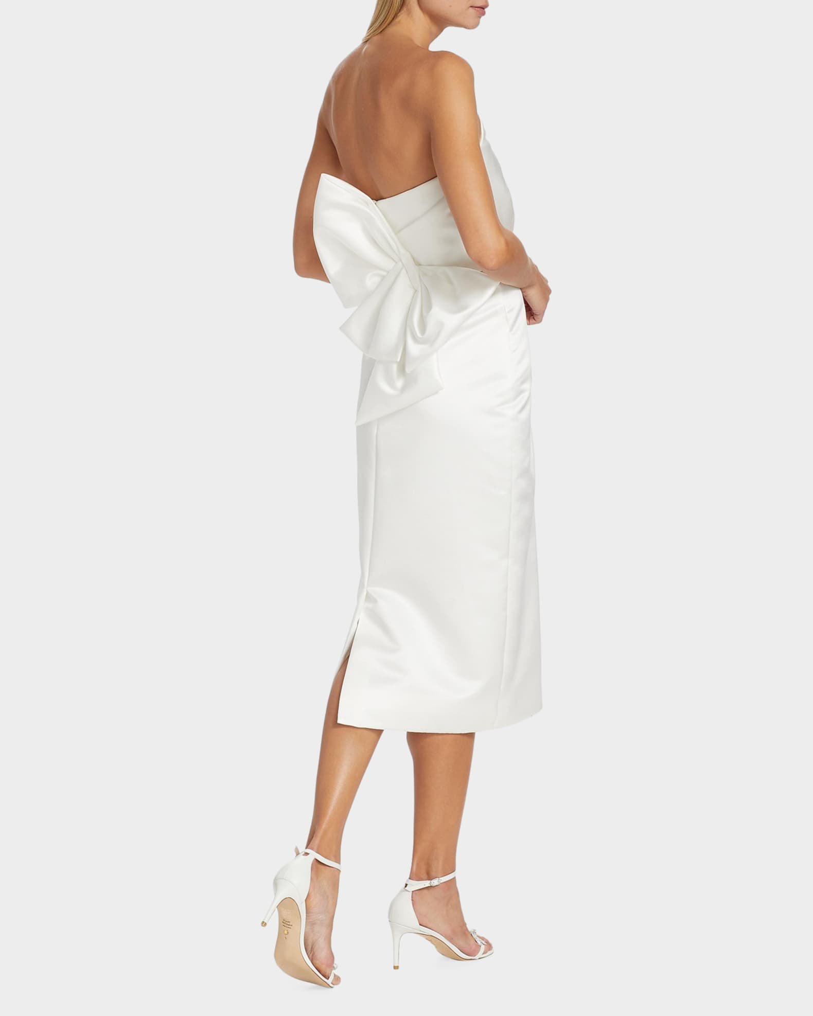 amsale russo midi dress Stretch Crepe Cocktail Dress Black / 12