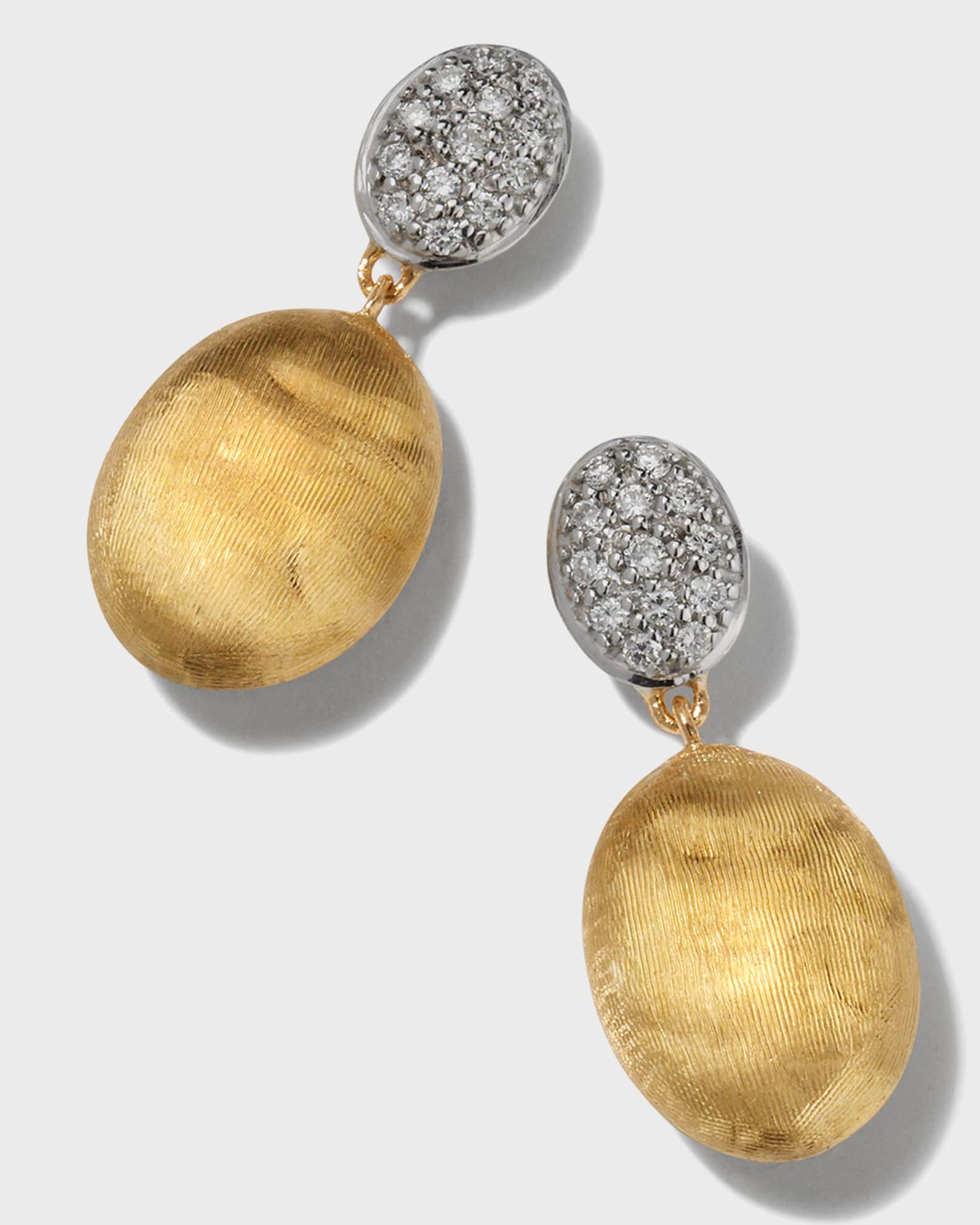 Marco Bicego 18k Yellow Gold Diamond Drop Earrings Neiman Marcus