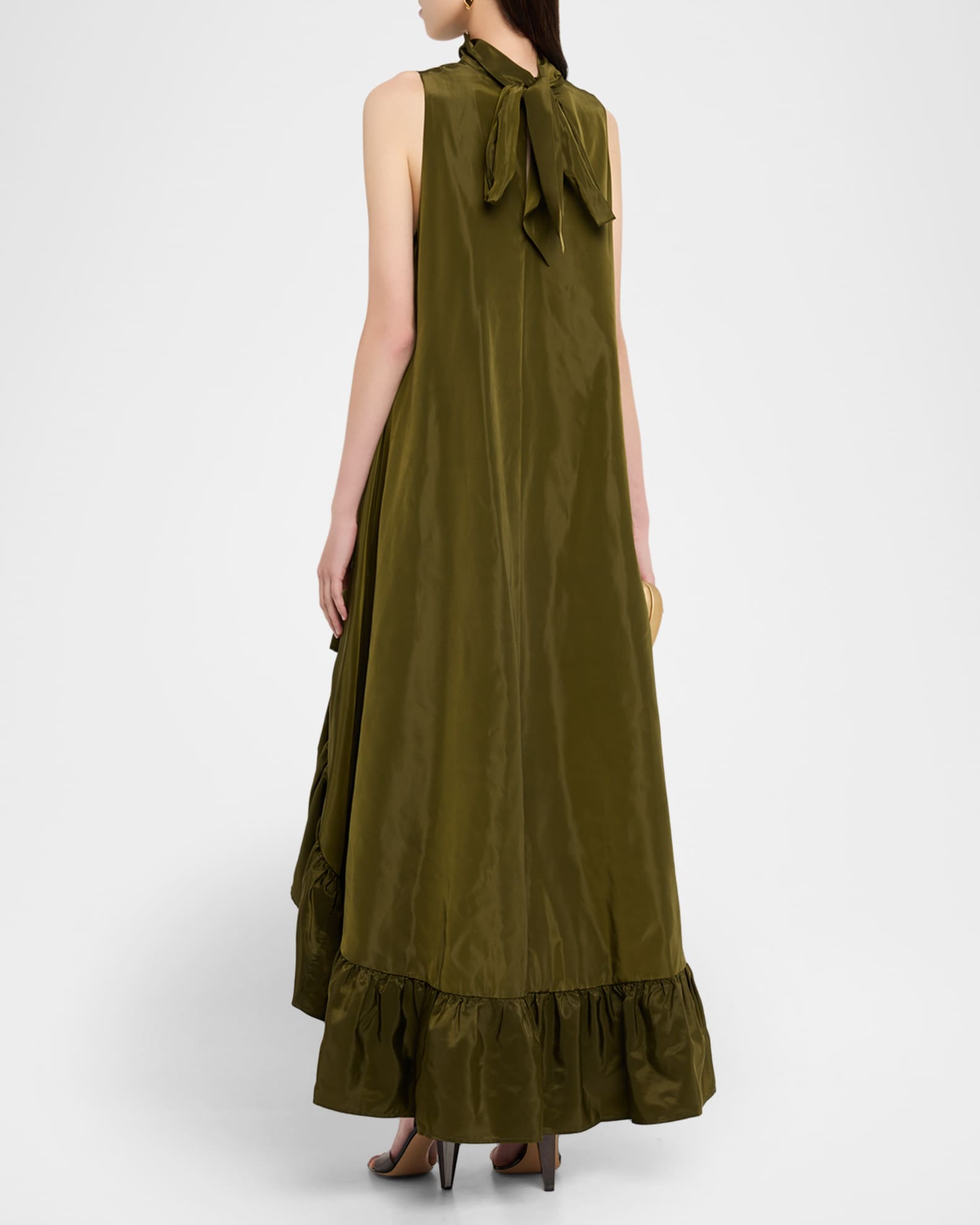 One33 Social Taffeta Ruffle High-Low Gown | Neiman Marcus