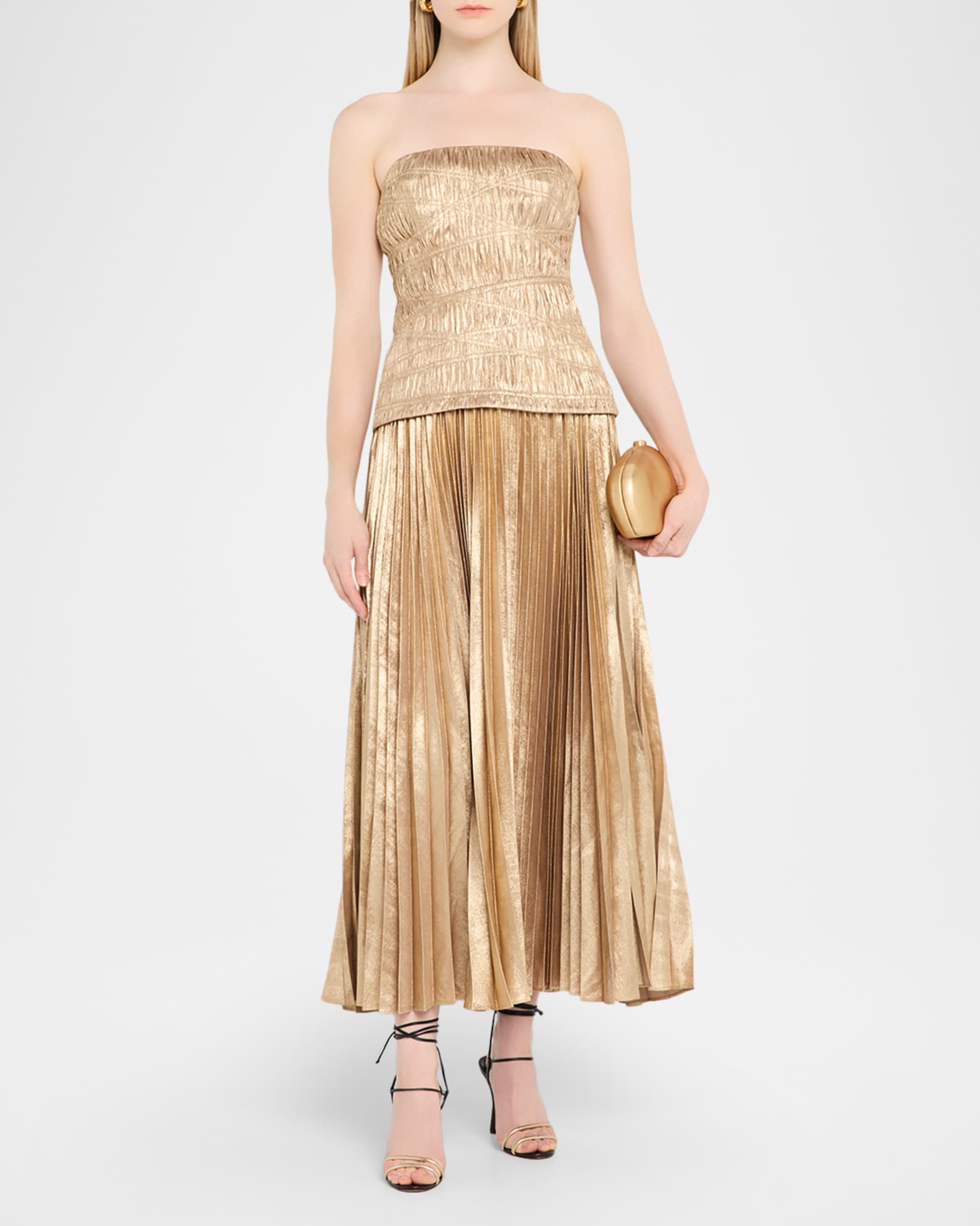 knee length dresses for ladies Gabourne Strapless Midi Dress