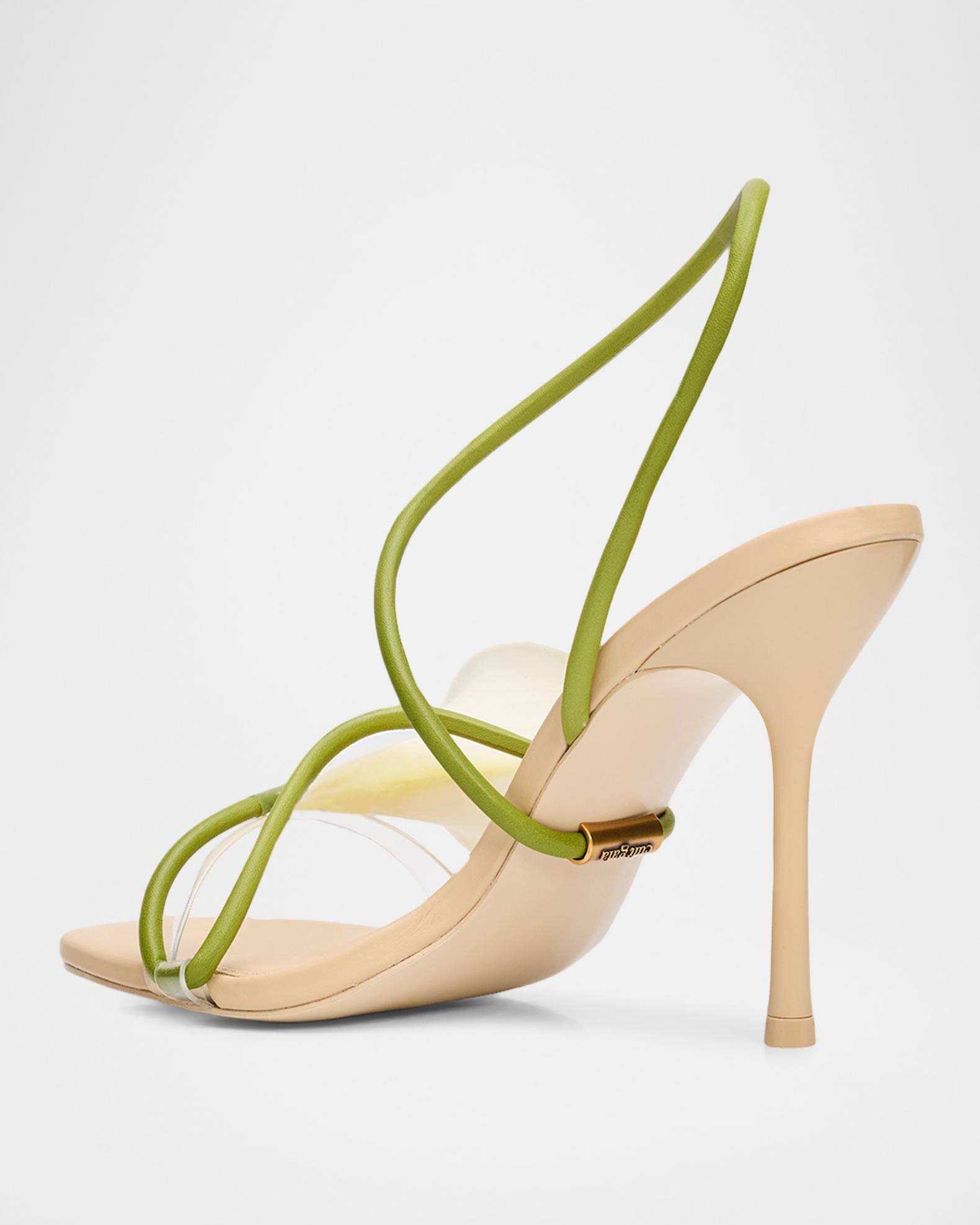 Cult Gaia 110mm Cassidy Floral Leather Sandals | Neiman Marcus
