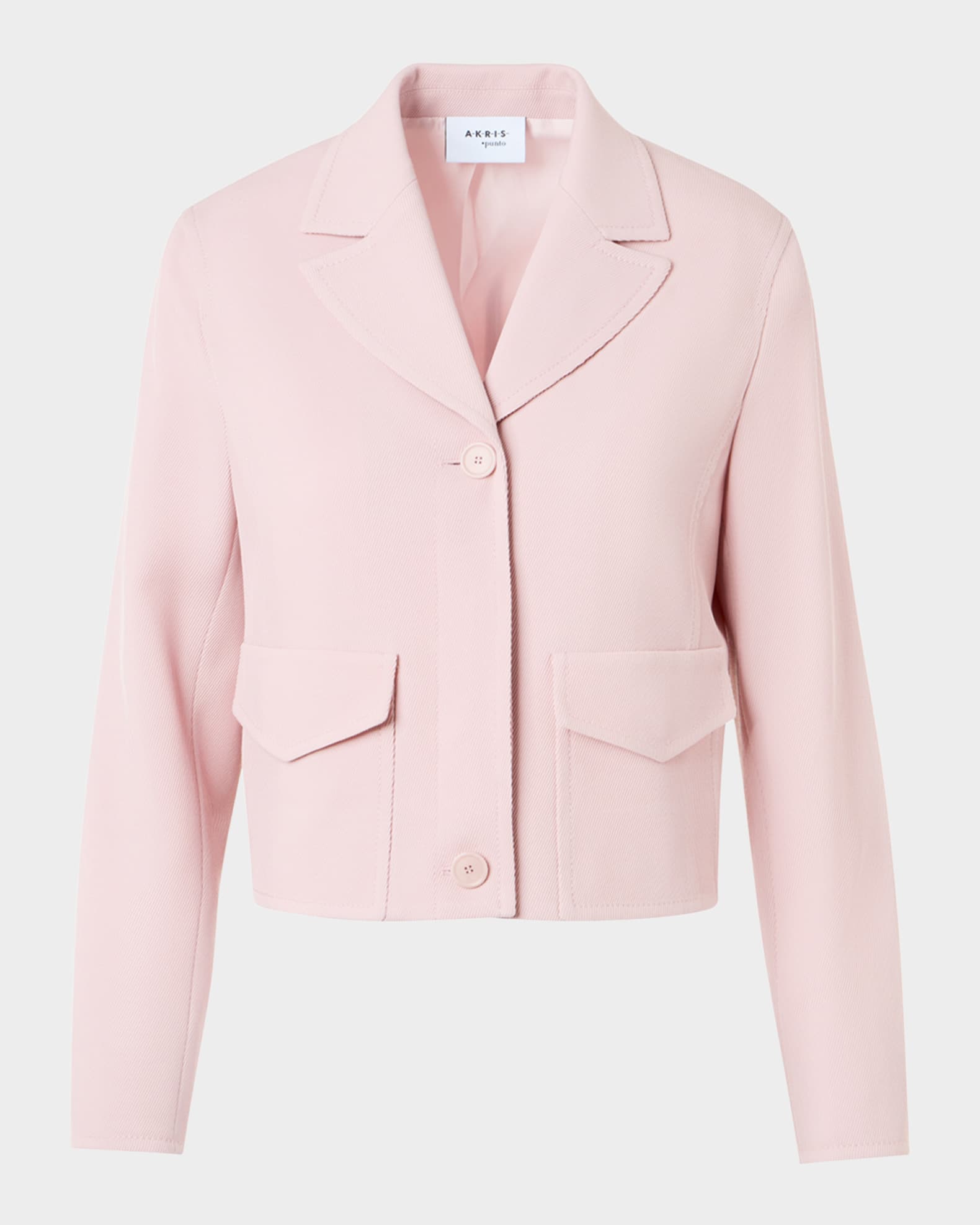 Akris punto Wool Twill Single-Breasted Short Jacket | Neiman Marcus