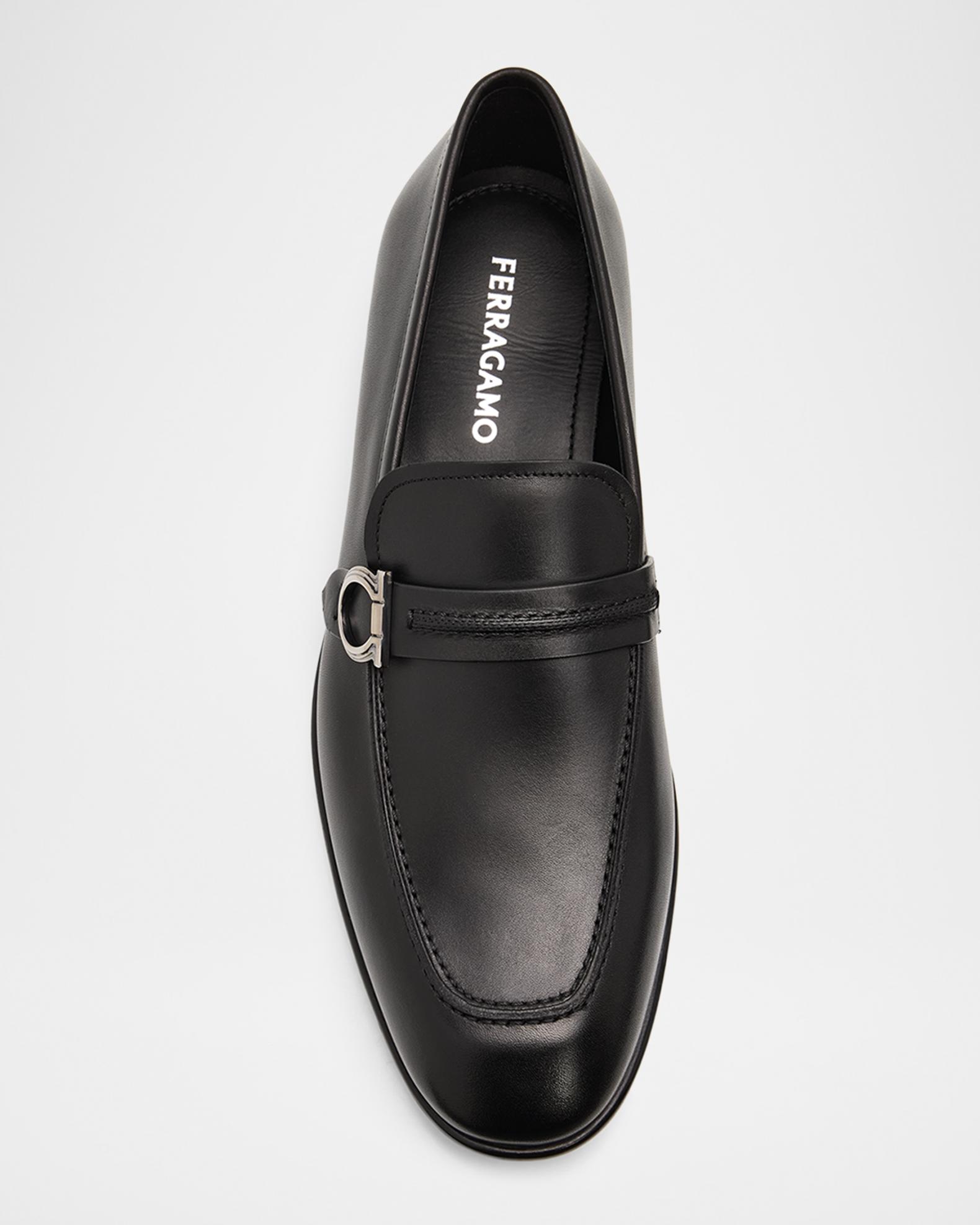 Men's Terence Calfskin Gancini Saddle-Strap Loafers | Neiman Marcus