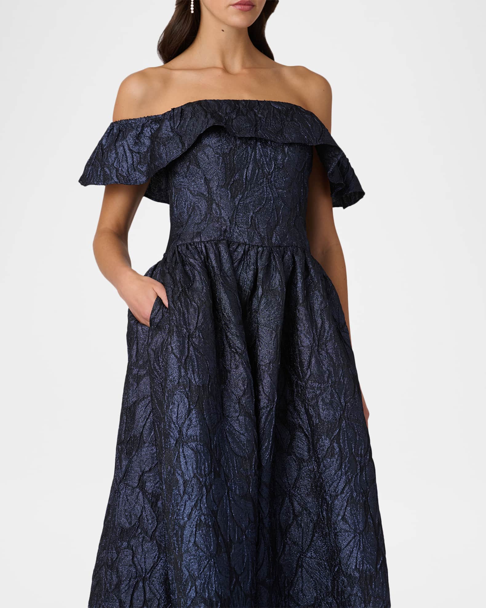 chinese dress ladies Trellis Bloom Jacquard Kathleen Gown