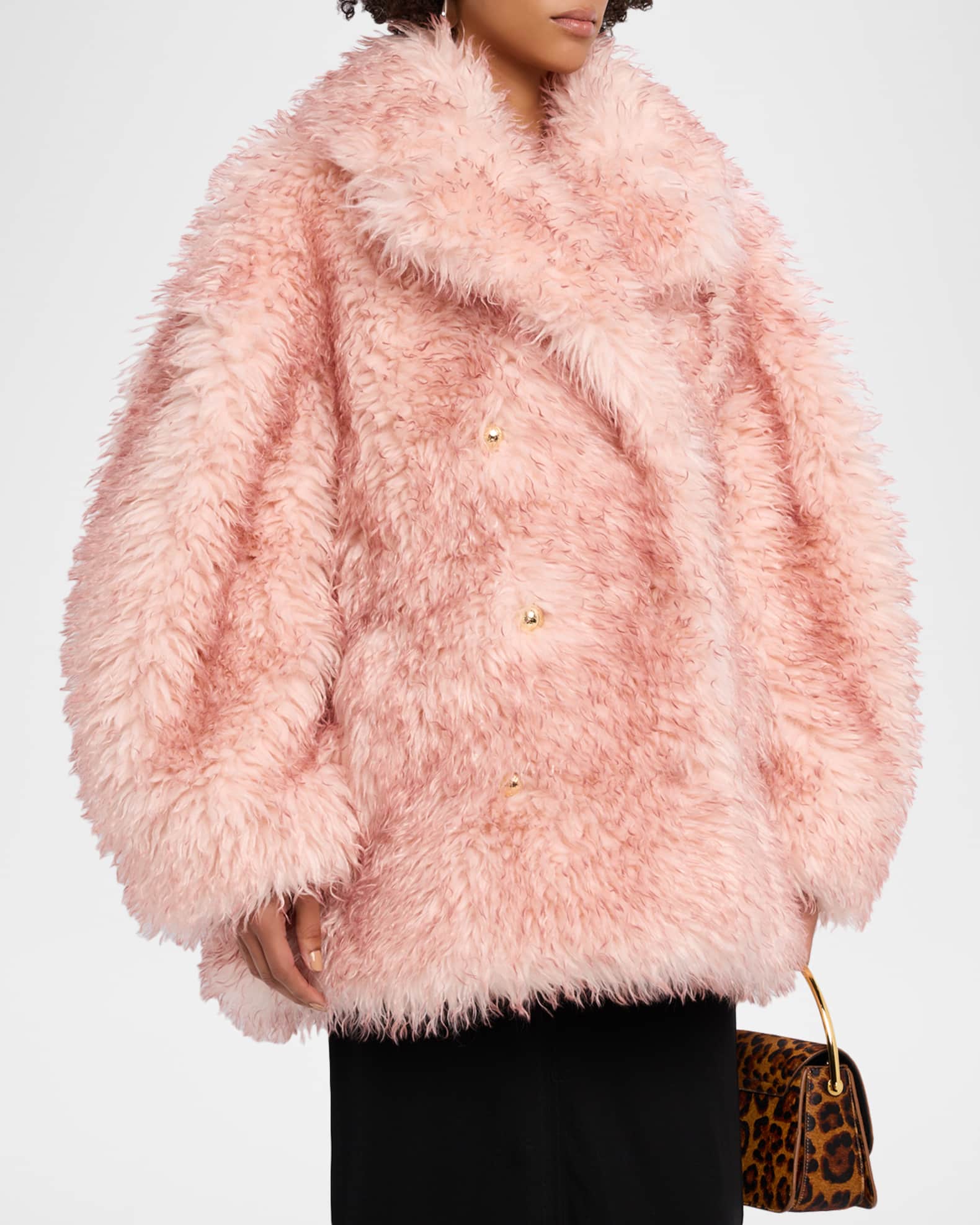 Ganni Oversized Alternative Fur Coat | Neiman Marcus