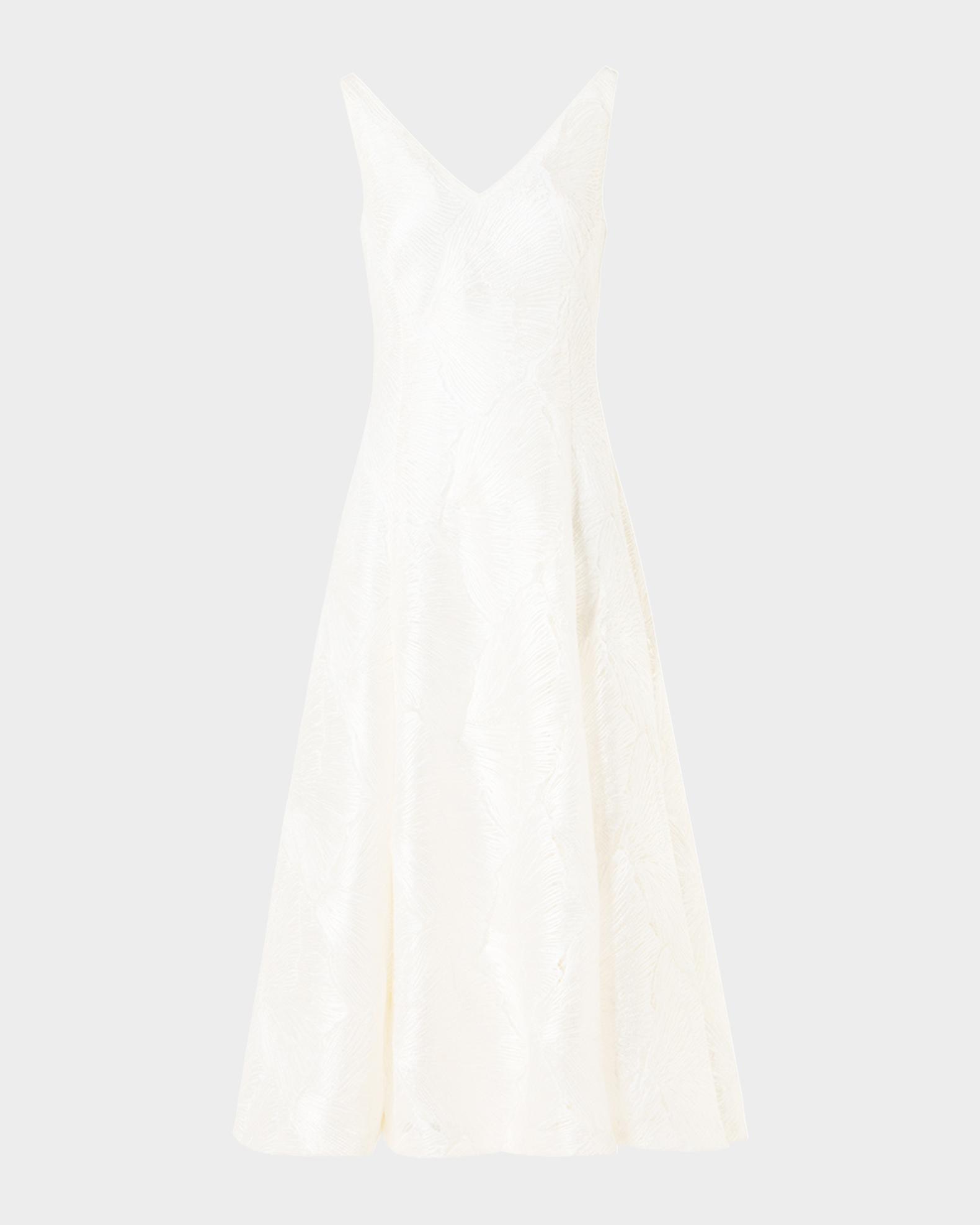 Akris Lacquered Sea Faille Sleeveless Midi Dress | Neiman Marcus