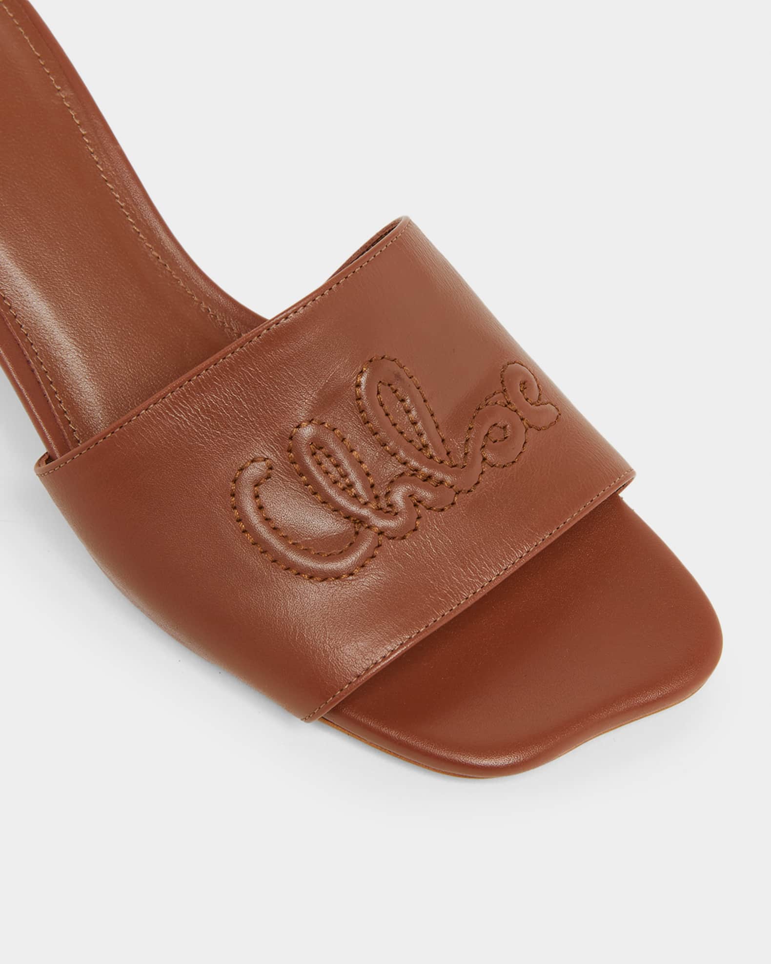 Chloe 55mm Soleil Block-Heel Mules | Neiman Marcus