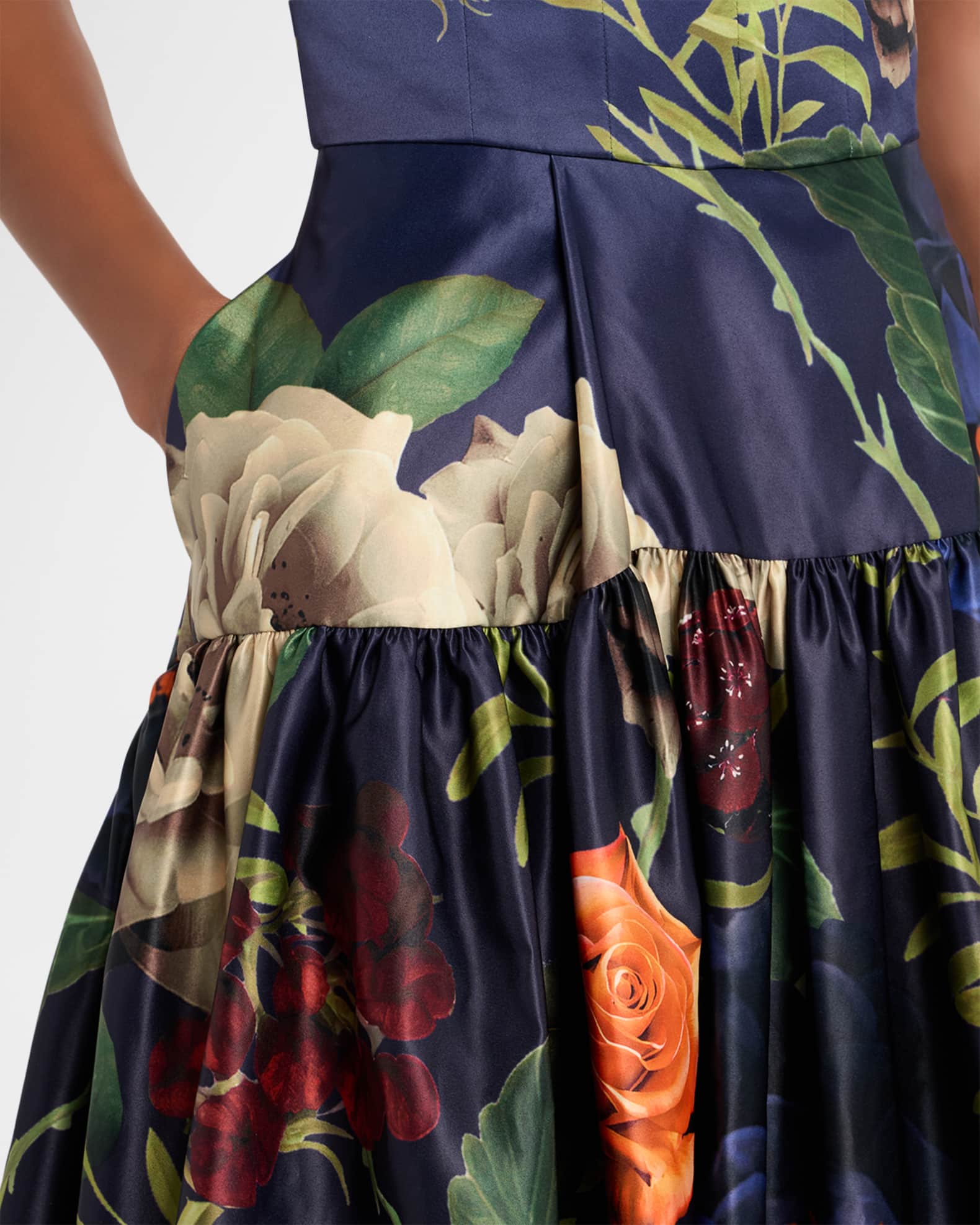 Alice + Olivia Maxine Embellished Drop-Waist Gown | Neiman Marcus