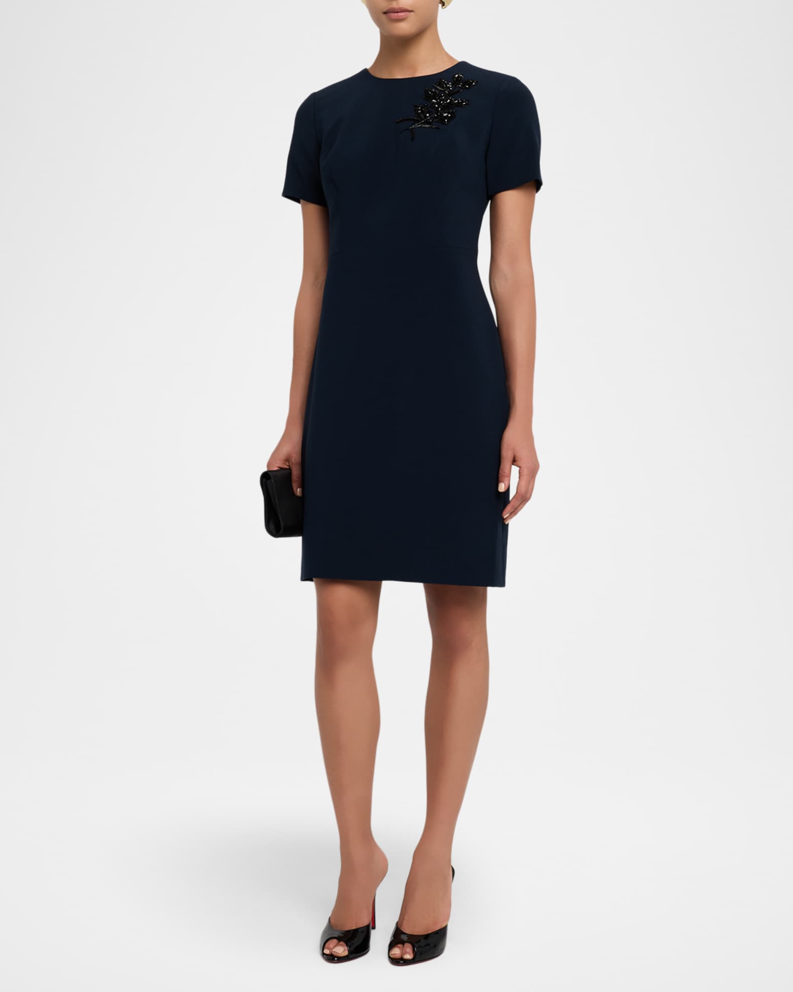 Sachin Babi Women's Tamara Embellished Crepe Minidress - Midnight