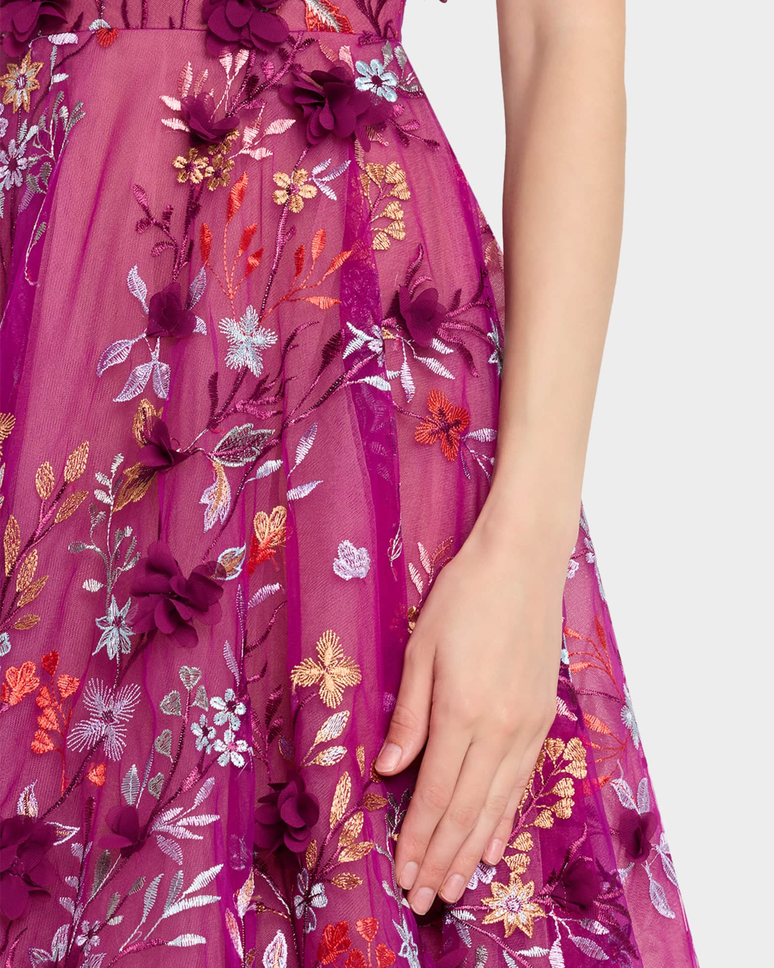 mia 3d embroidered midi dress Mia Rose Embroidered Midi Dress main image 1