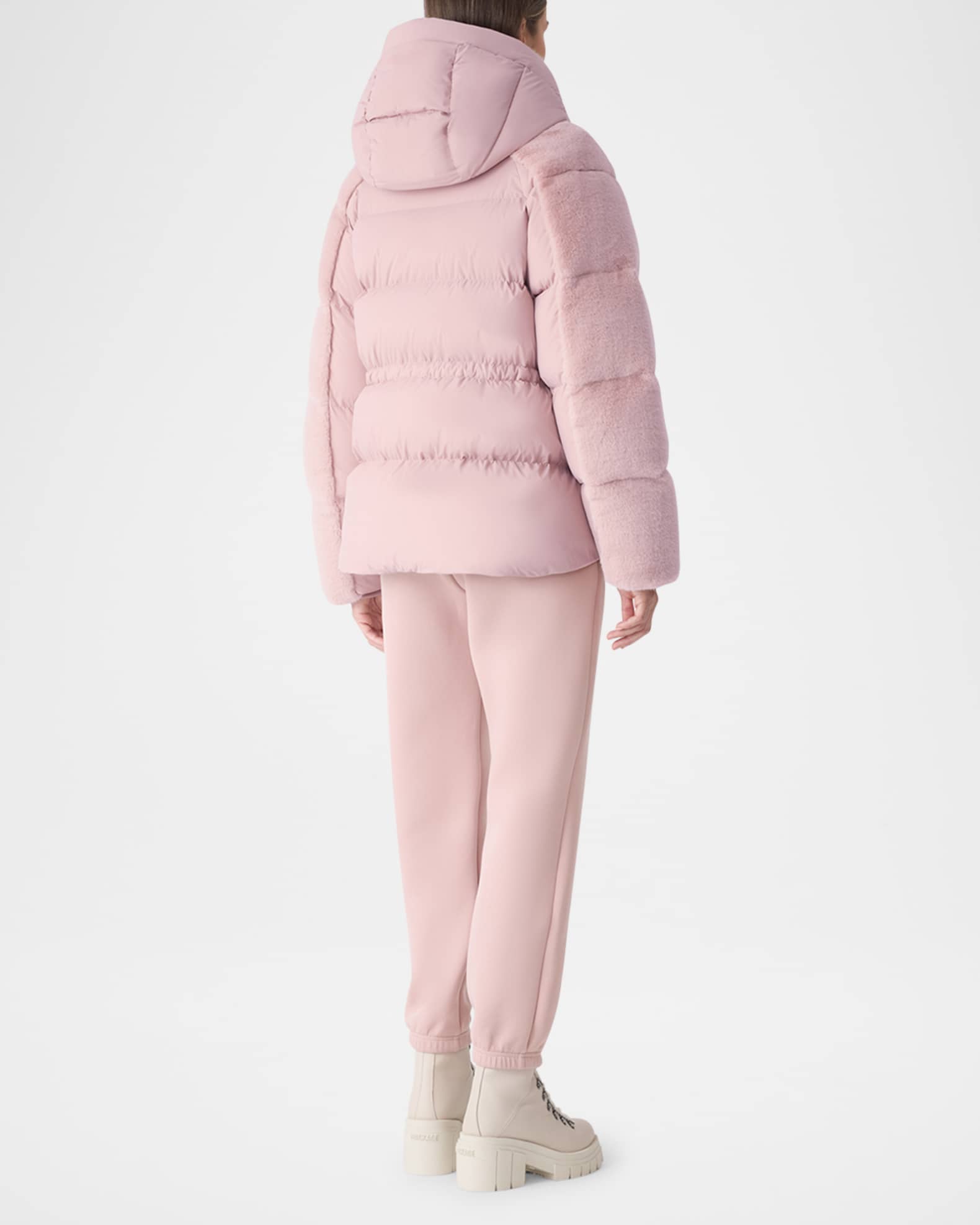 Mackage Cassidy Quilted Down Jacket with Removable Hood | Neiman