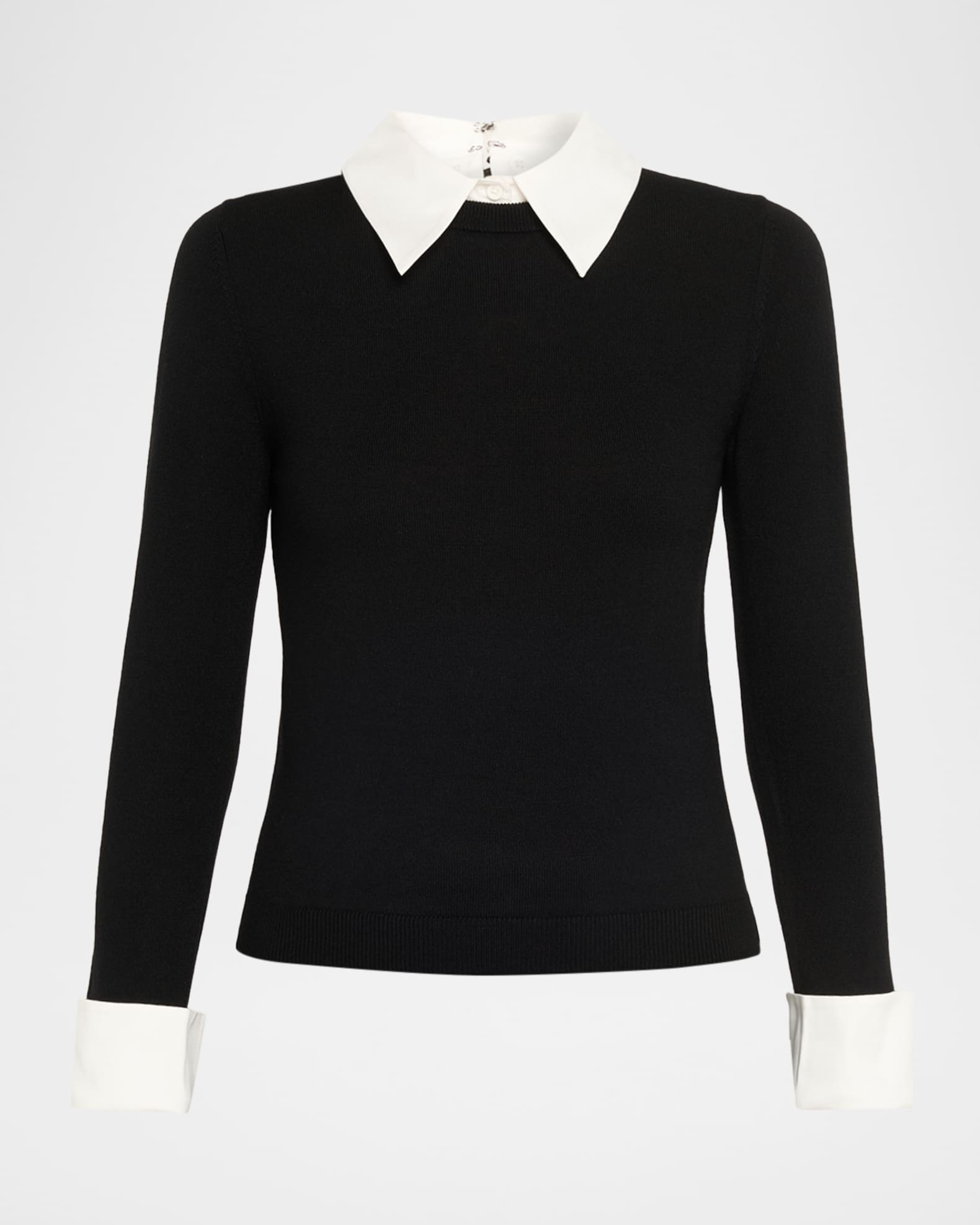 ALICE + OLIVIA Porla Collared Sweater | Neiman Marcus