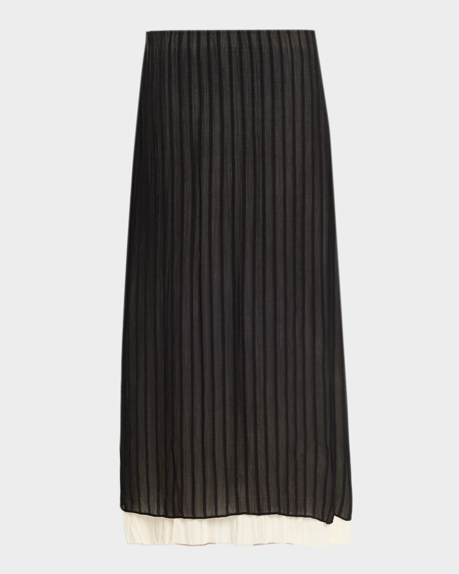 Vince Layered Pleated Midi Skirt | Neiman Marcus
