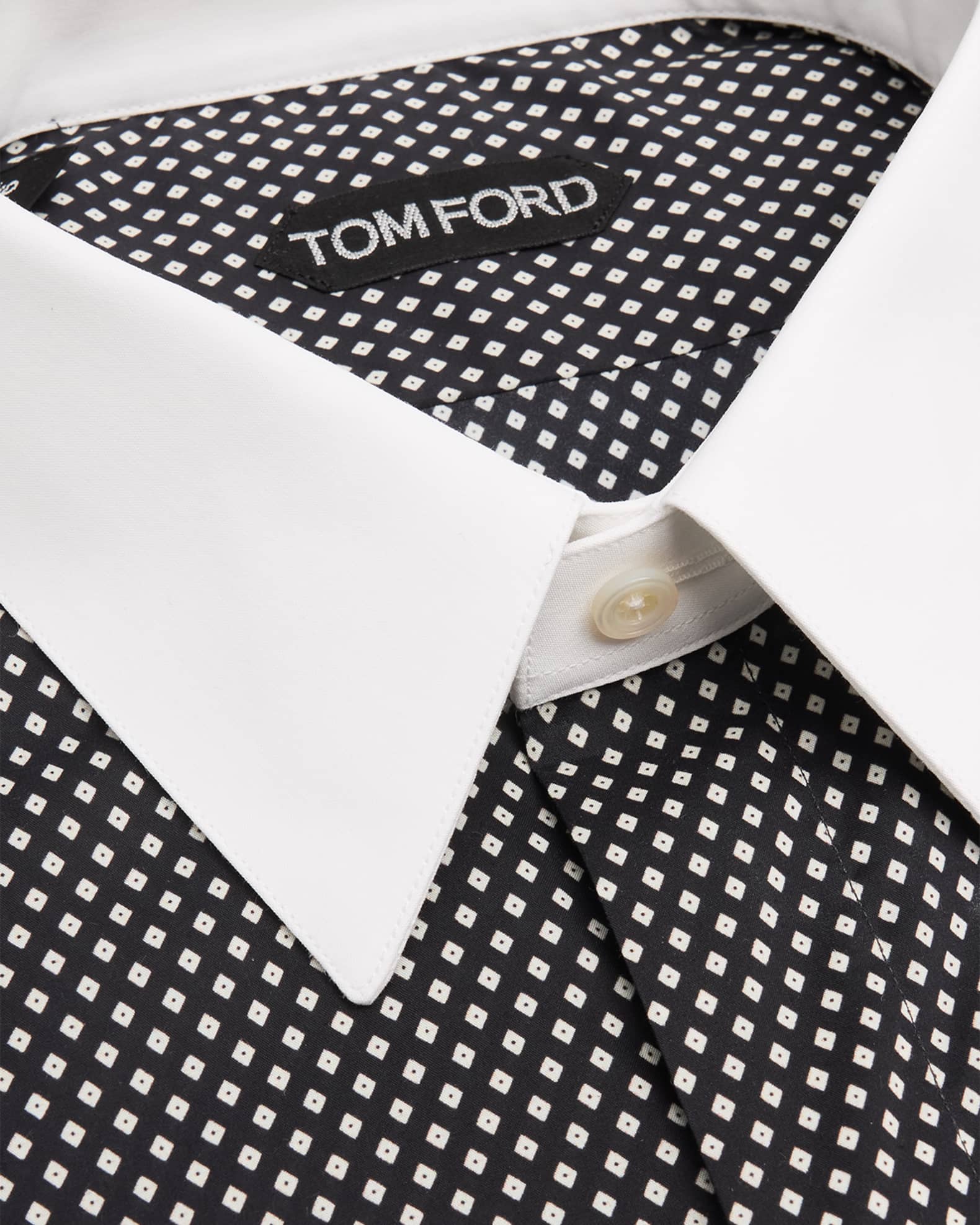 Tom Ford - Black And White Cotton Shirt
