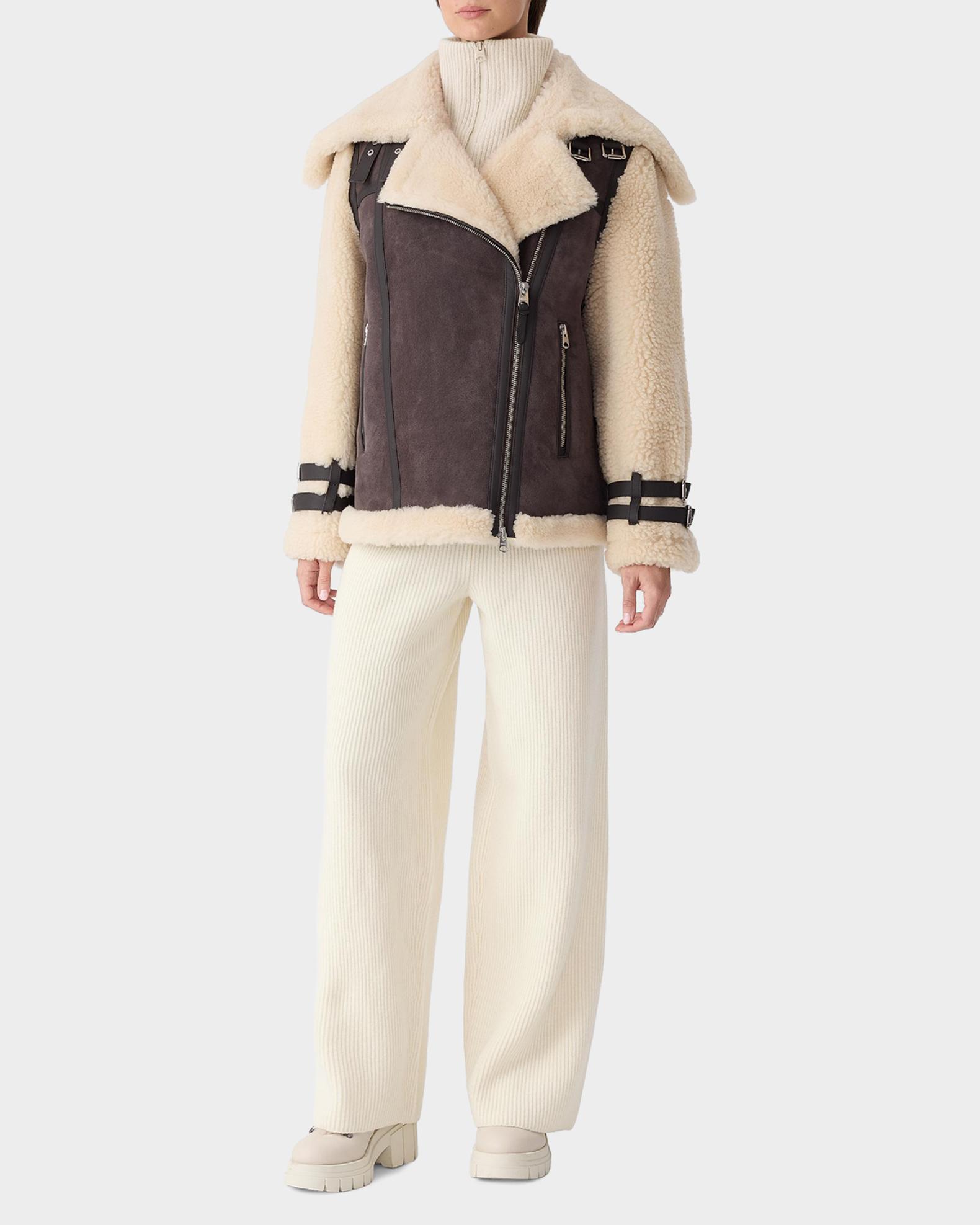 Mackage Rhoslyn Suede & Shearling Moto Jacket | Neiman Marcus
