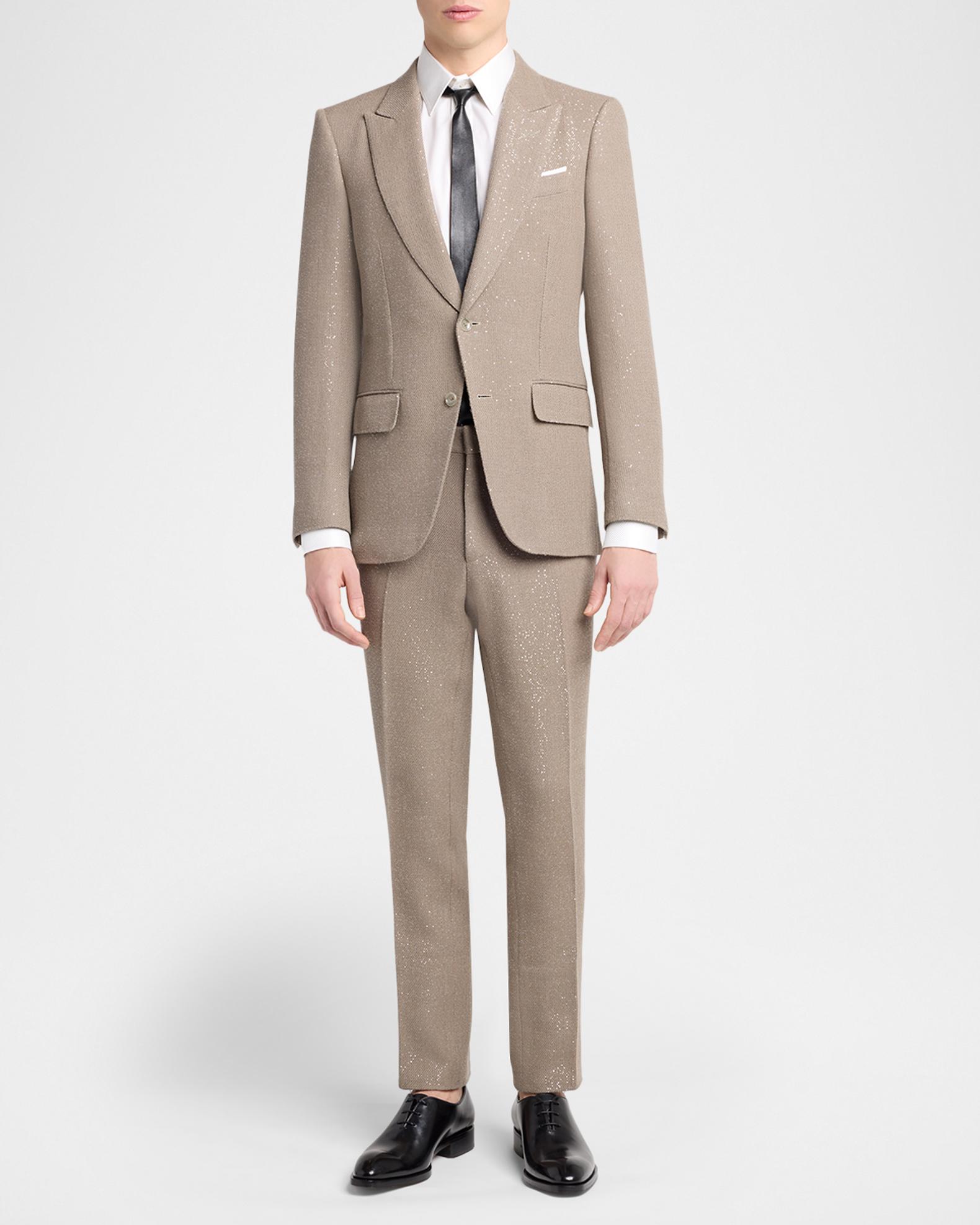 TOM FORD Men's Cotton and Silk Jacquard-Trim Dress Shirt | Neiman