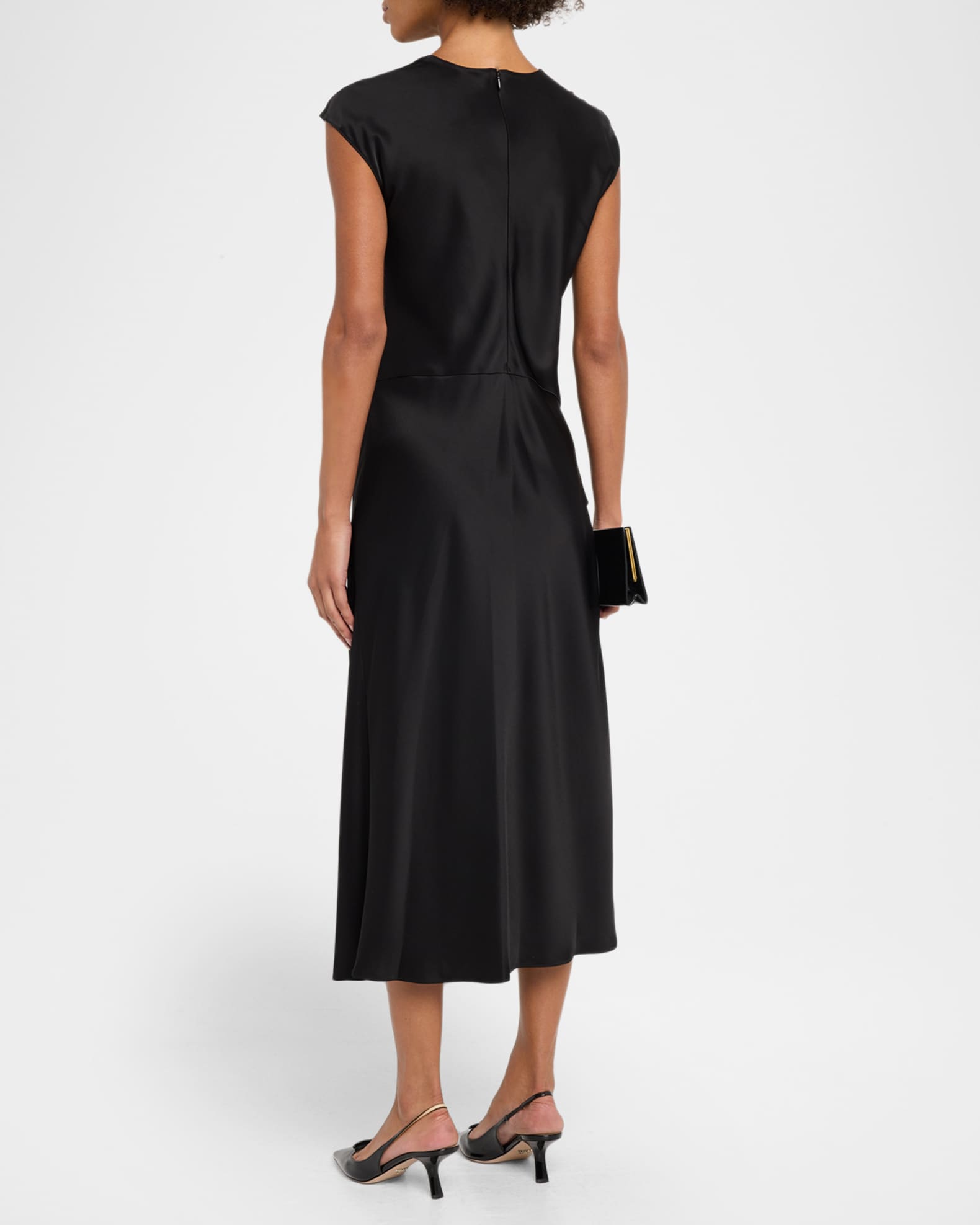 navy blue dress for baby girl Theory A-line Midi Dress | Red