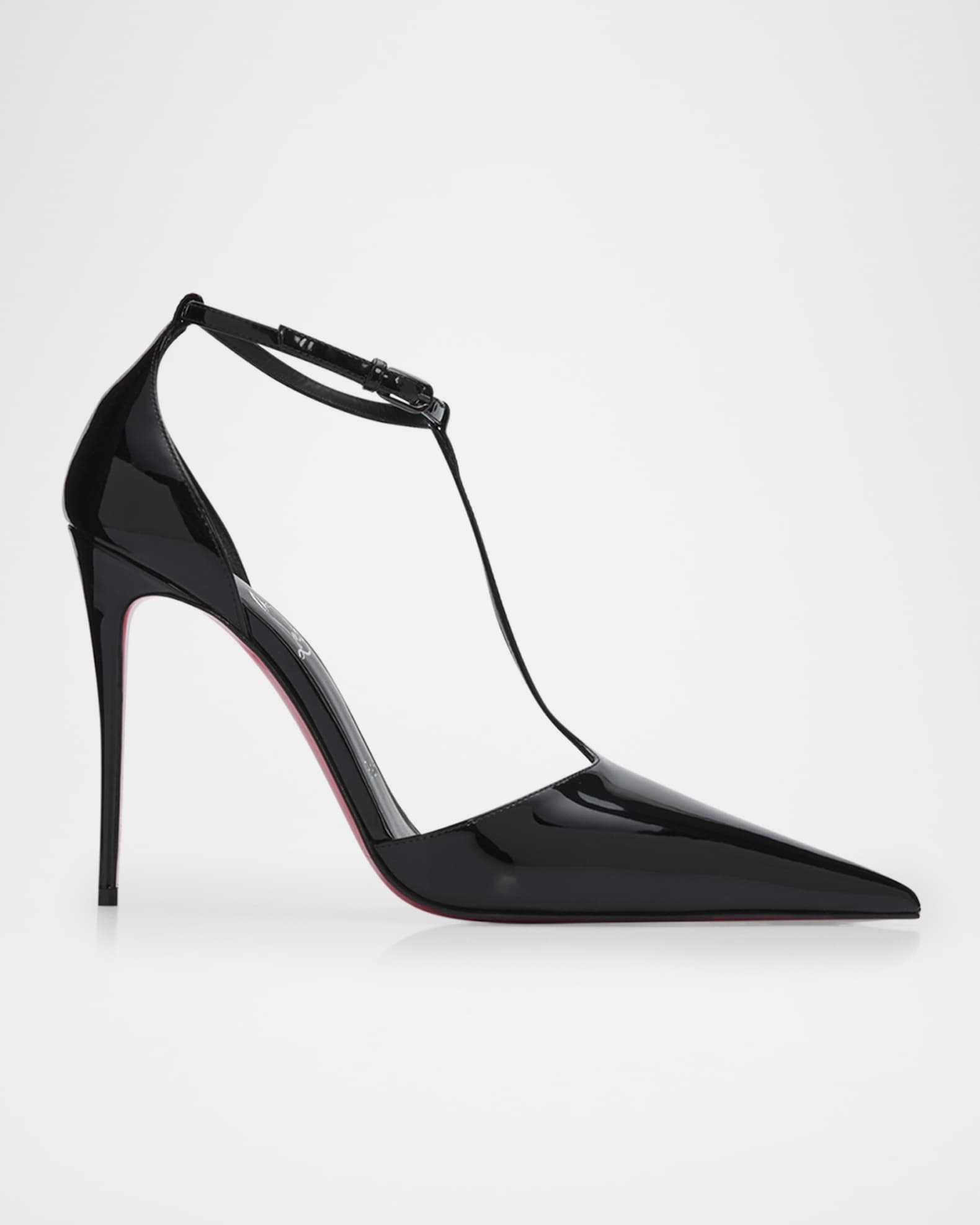 Christian Louboutin 110mm Kate Max Patent Leather T-Strap Pumps