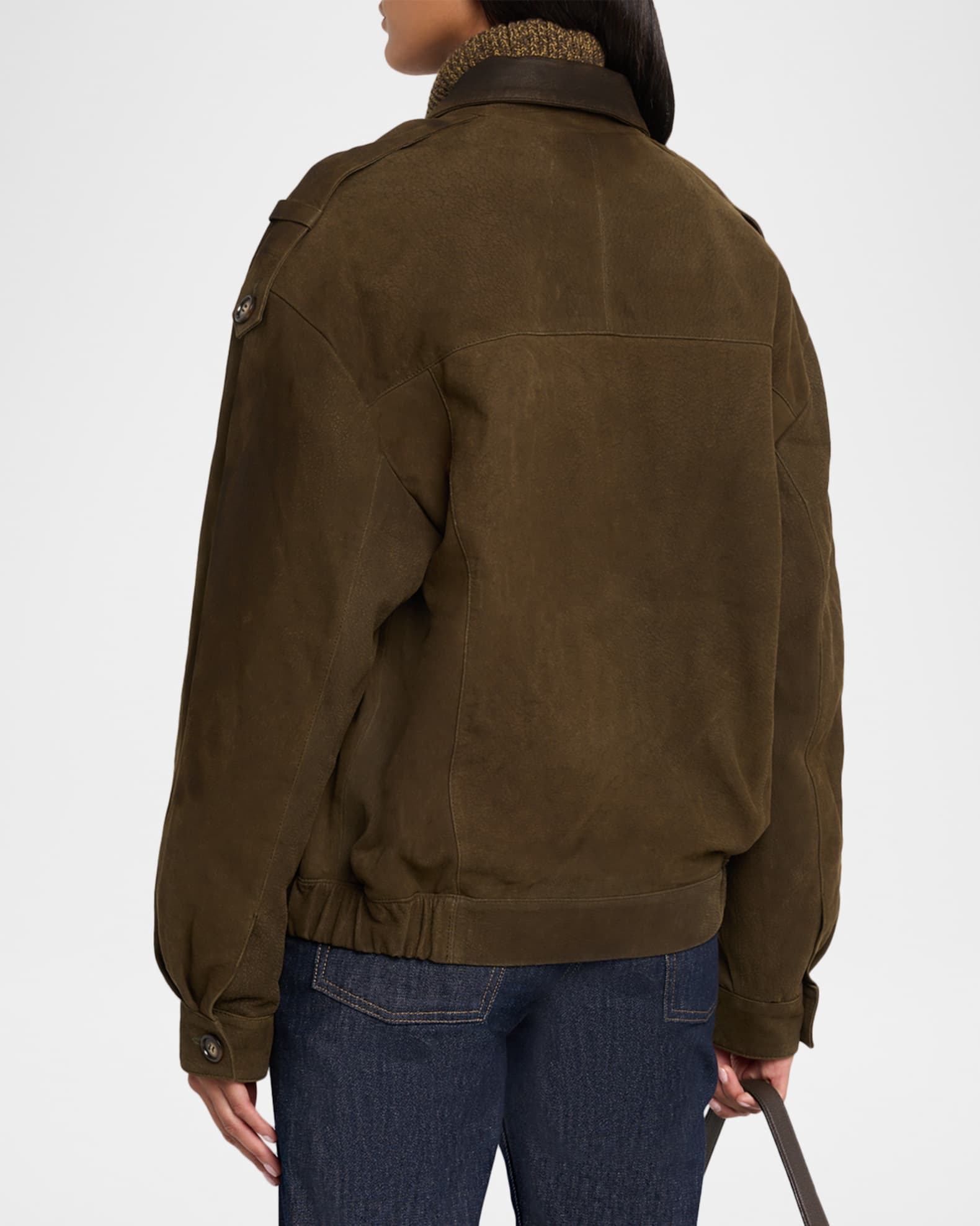 Iro Barrie Suede Belted Jacket | Neiman Marcus