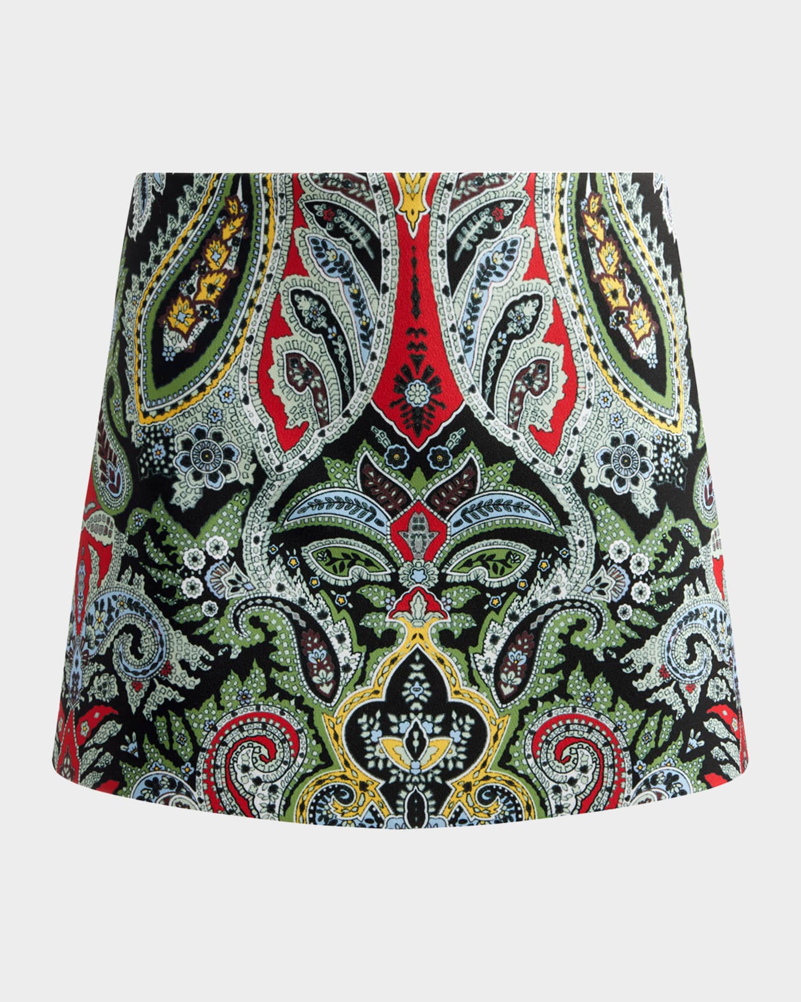 Alice + Olivia Mace Paisley High-Rise Mini Skort | Neiman Marcus