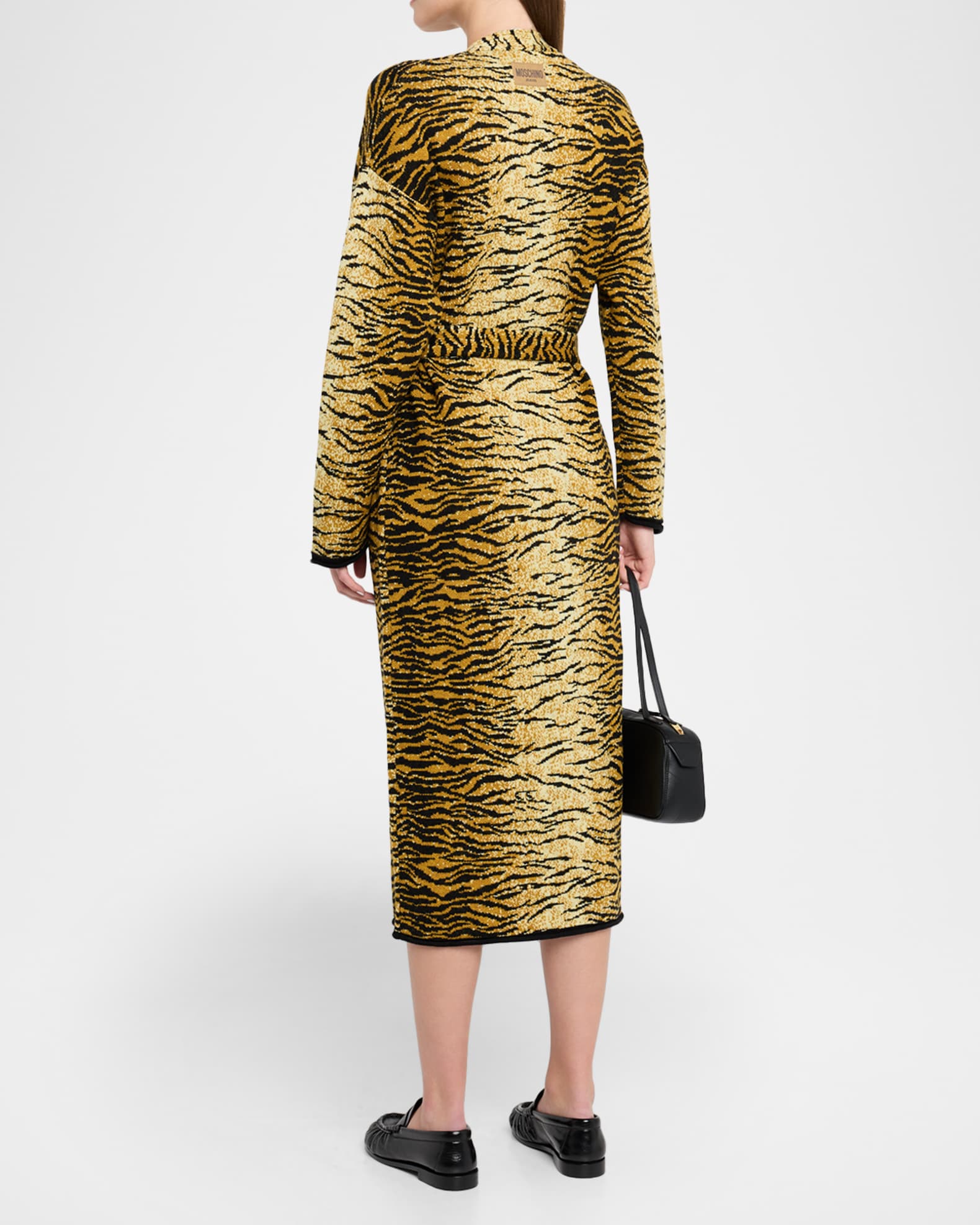 Moschino Jeans Tiger Knit Duster | Neiman Marcus