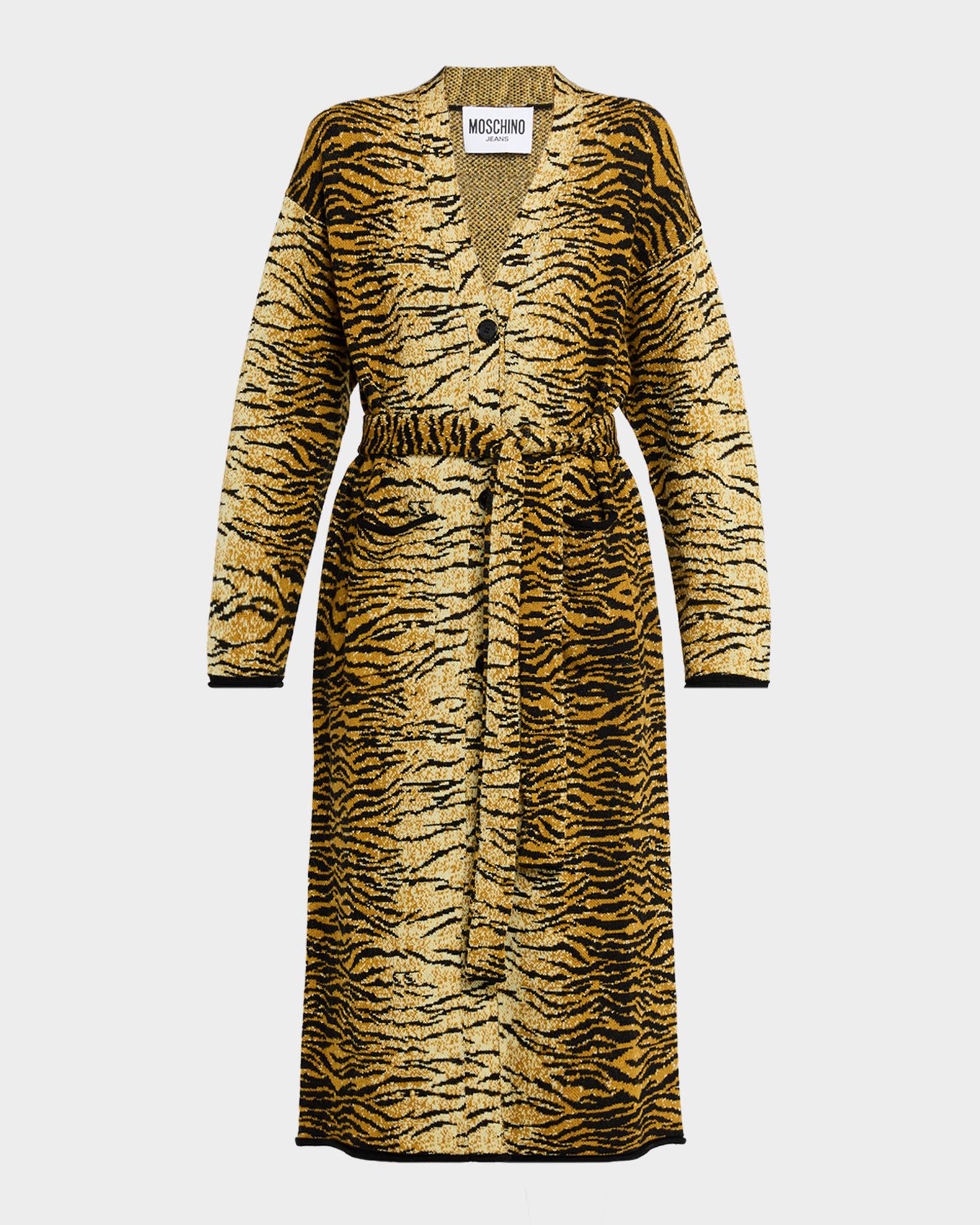 Moschino Jeans Tiger Knit Duster | Neiman Marcus
