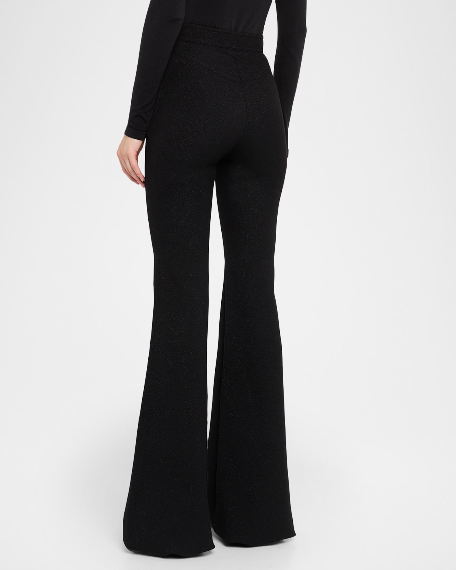 Giambattista Valli High-Rise Shimmering Flared Trousers | Neiman Marcus