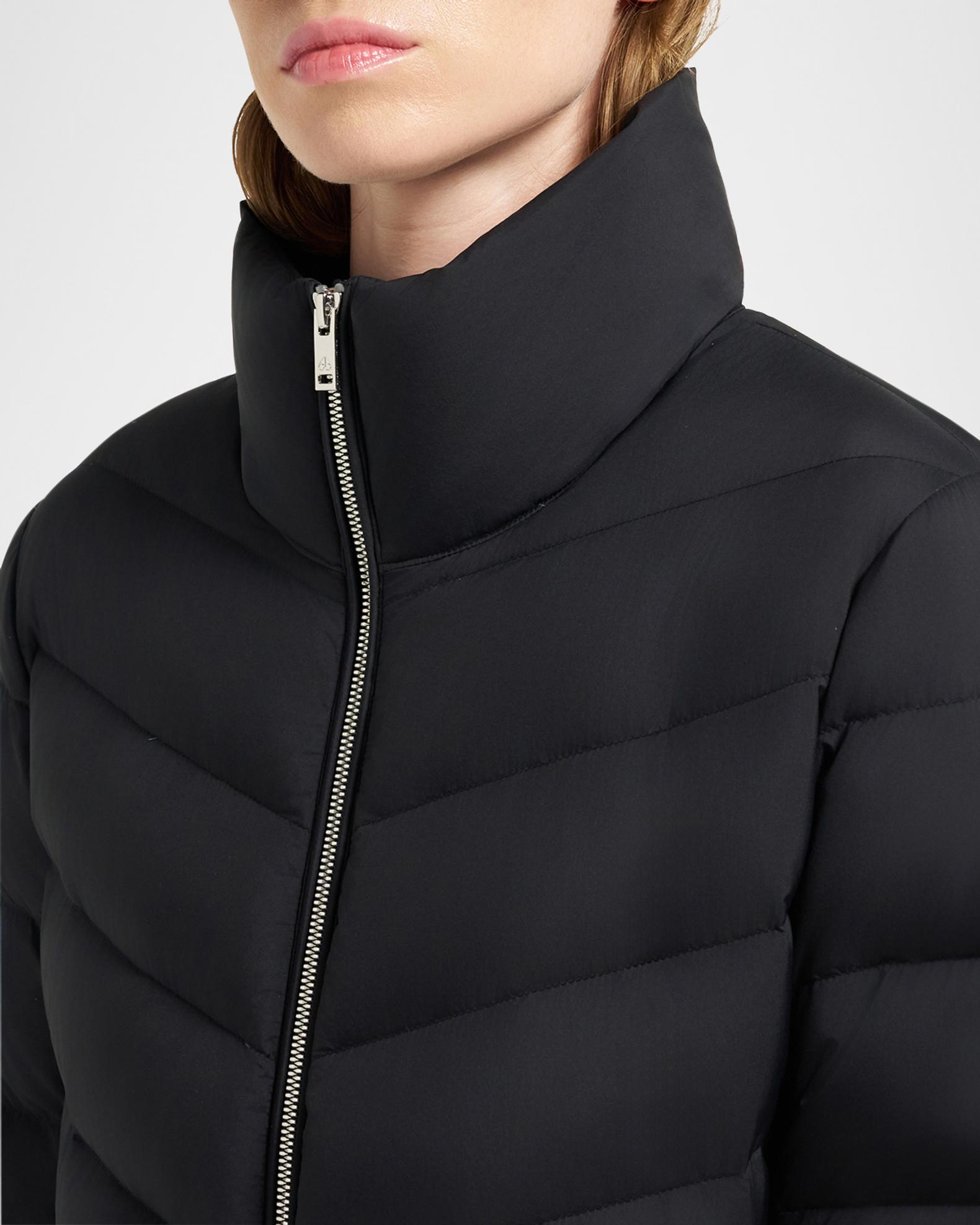 Belle Dune Down Puffer Jacket with Removable Shearling Collar 