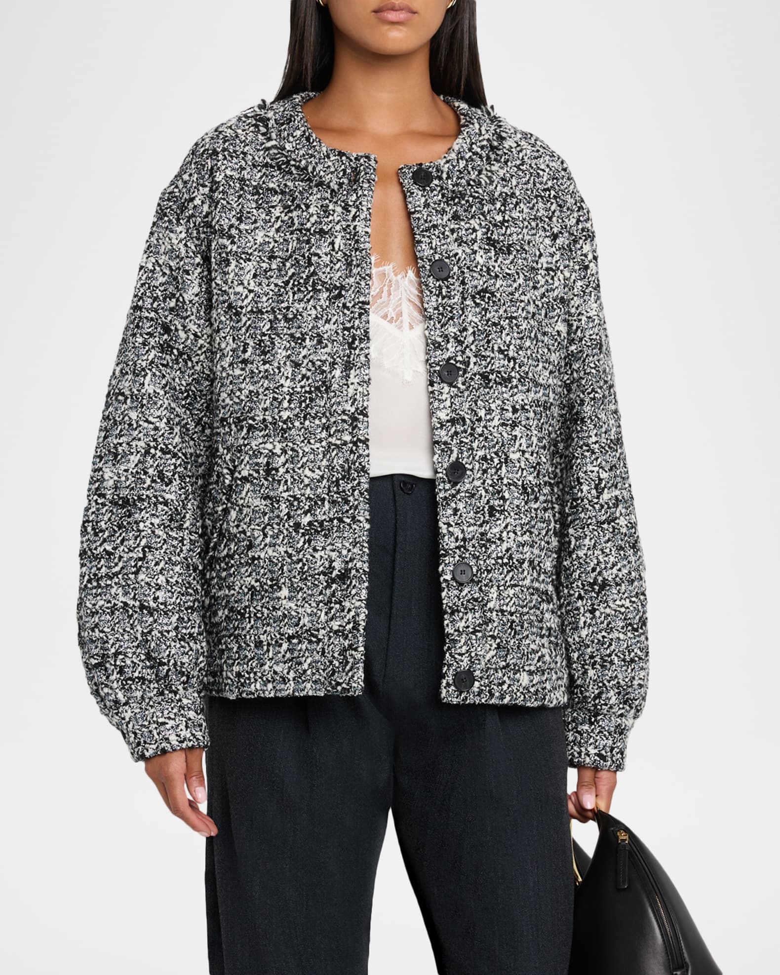 Iro Hassia Tweed Bomber Jacket | Neiman Marcus
