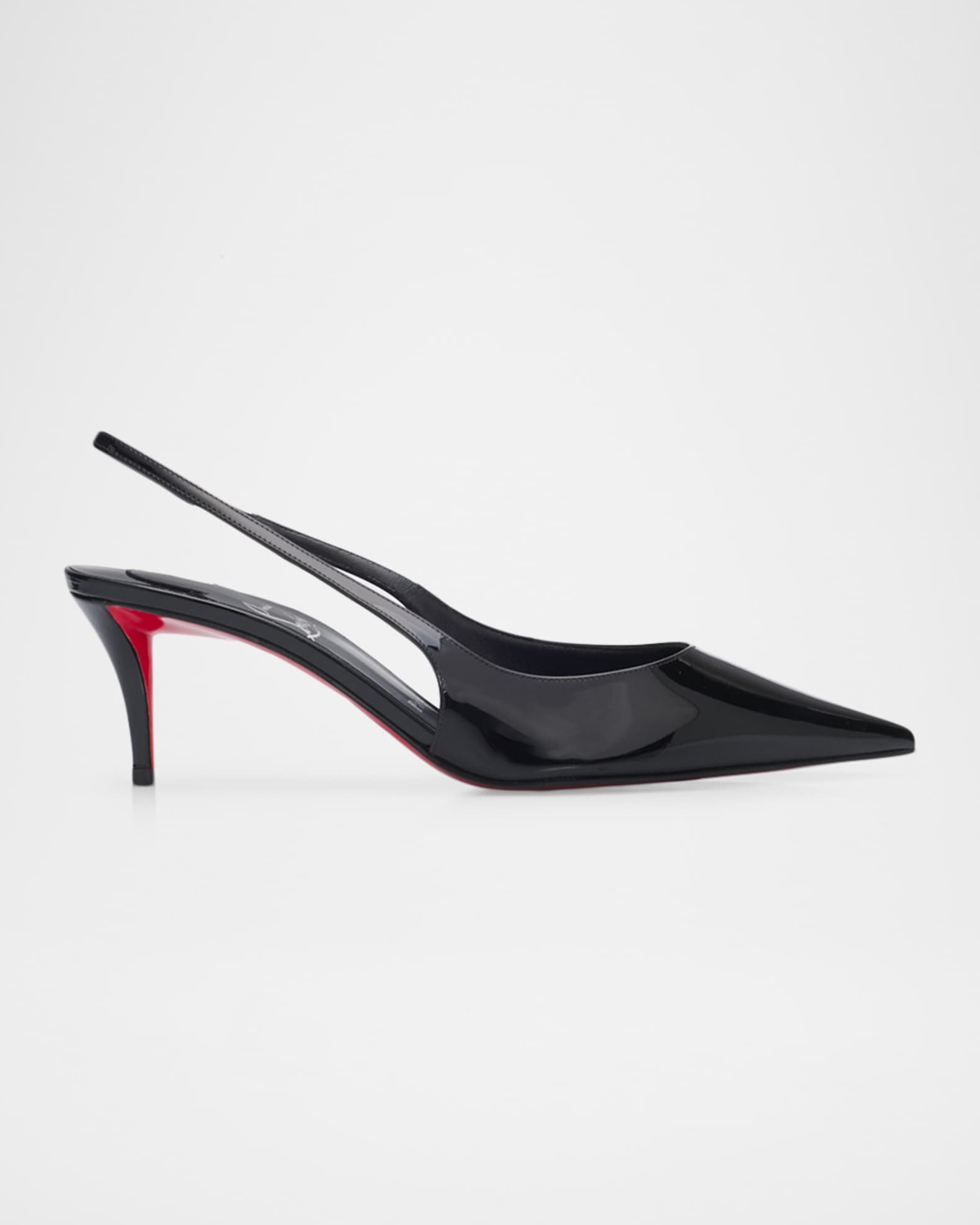 Christian Louboutin 60mm Miss Z Patent Leather Slingback Pumps