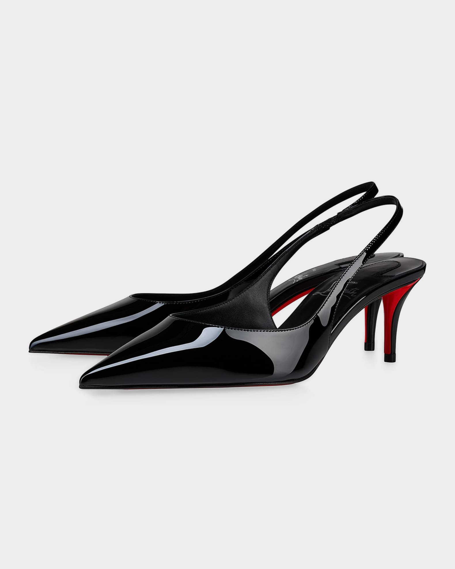 Christian Louboutin 60mm Miss Z Patent Leather Slingback Pumps