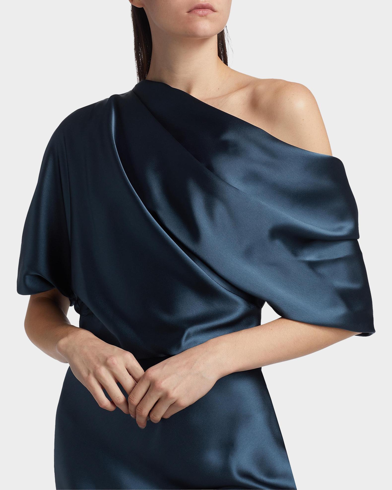 amsale draped pencil midi dress Amsale Draped Pencil Midi Dress