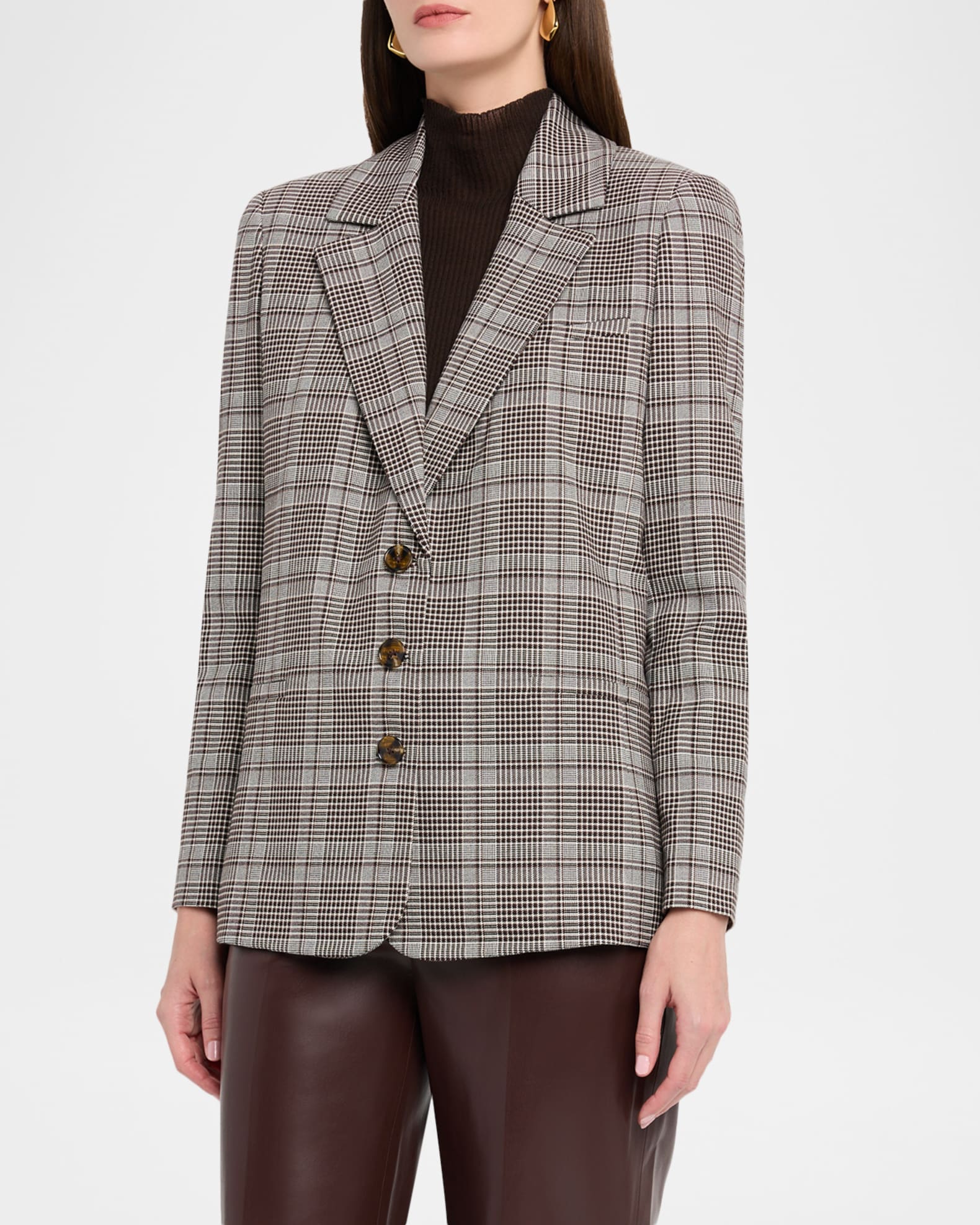 Alice + Olivia Michael Plaid Boxy Blazer | Neiman Marcus