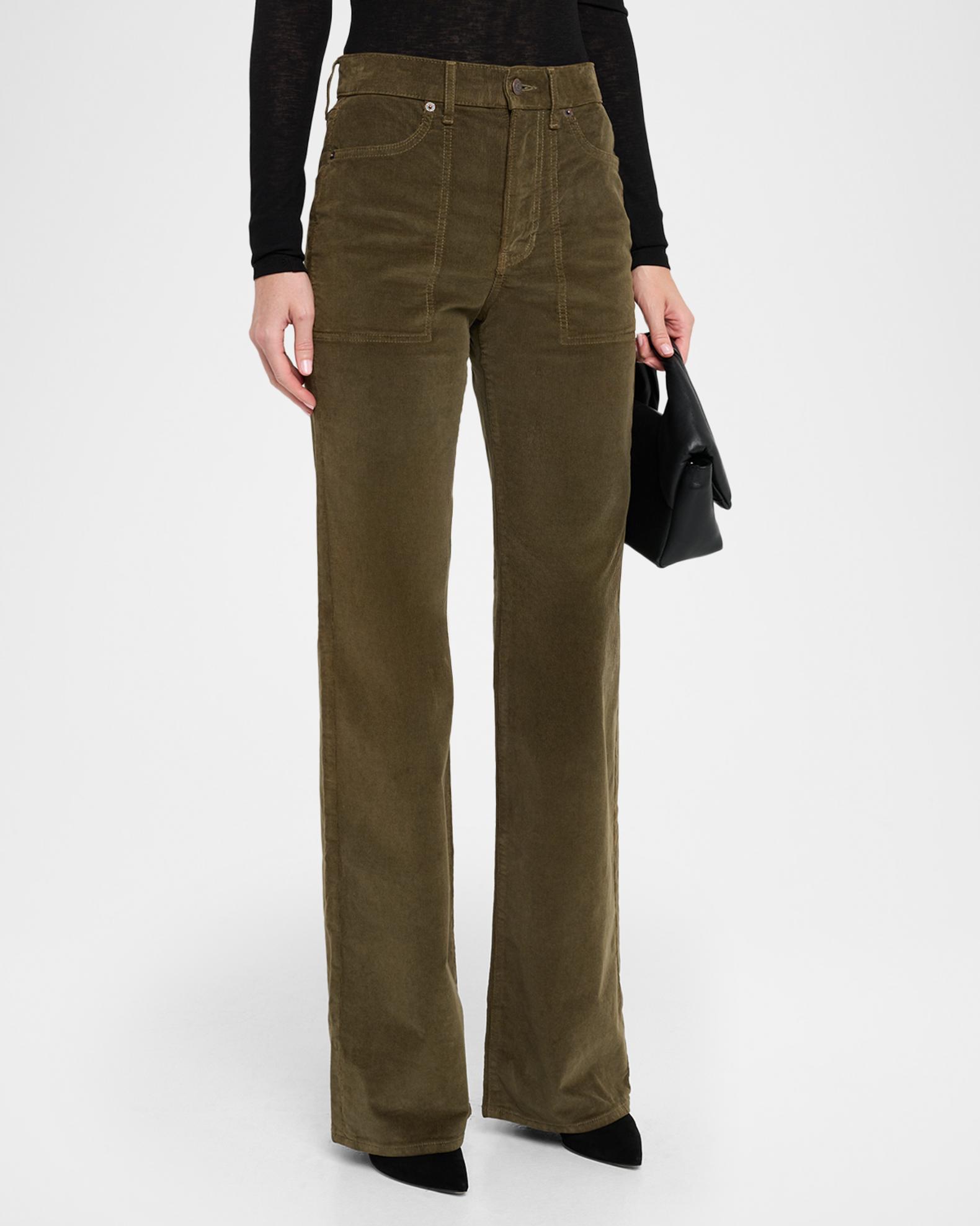 Veronica Beard Crosbie High-Rise Wide-Leg Corduroy Jeans | Neiman