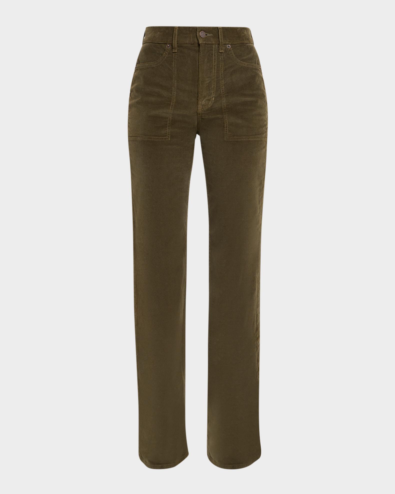 Veronica Beard Crosbie High-Rise Wide-Leg Corduroy Jeans | Neiman