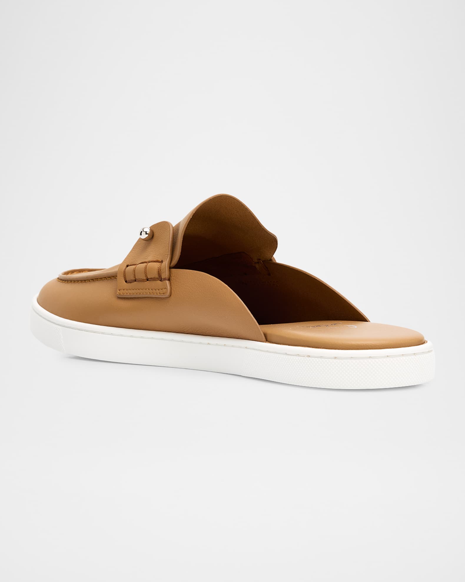 Christian Louboutin Men's Chanme Leather Slides | Neiman Marcus